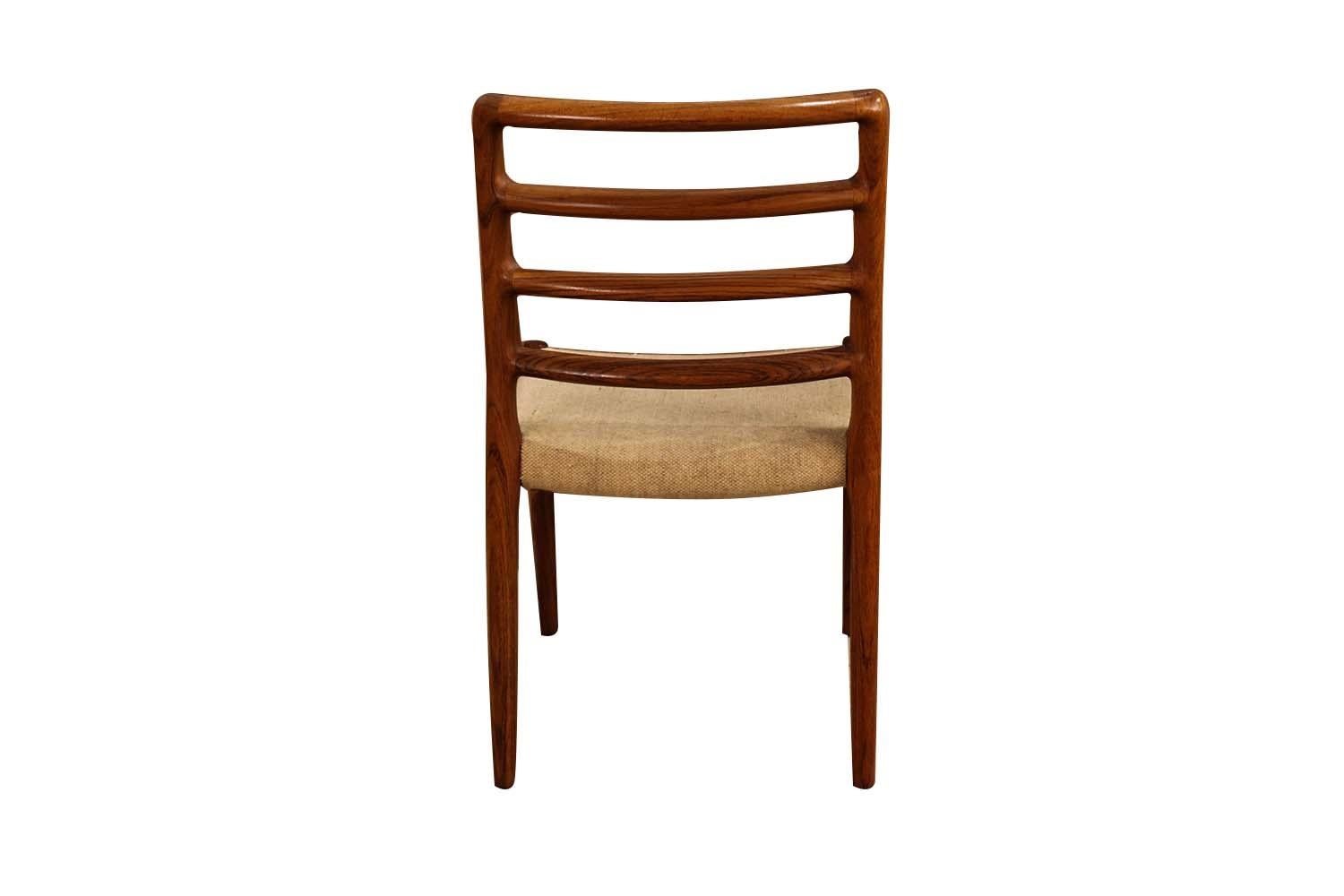 Midcentury Niels Otto Moller Model 85 Rosewood Dining Chairs In Good Condition In Baltimore, MD