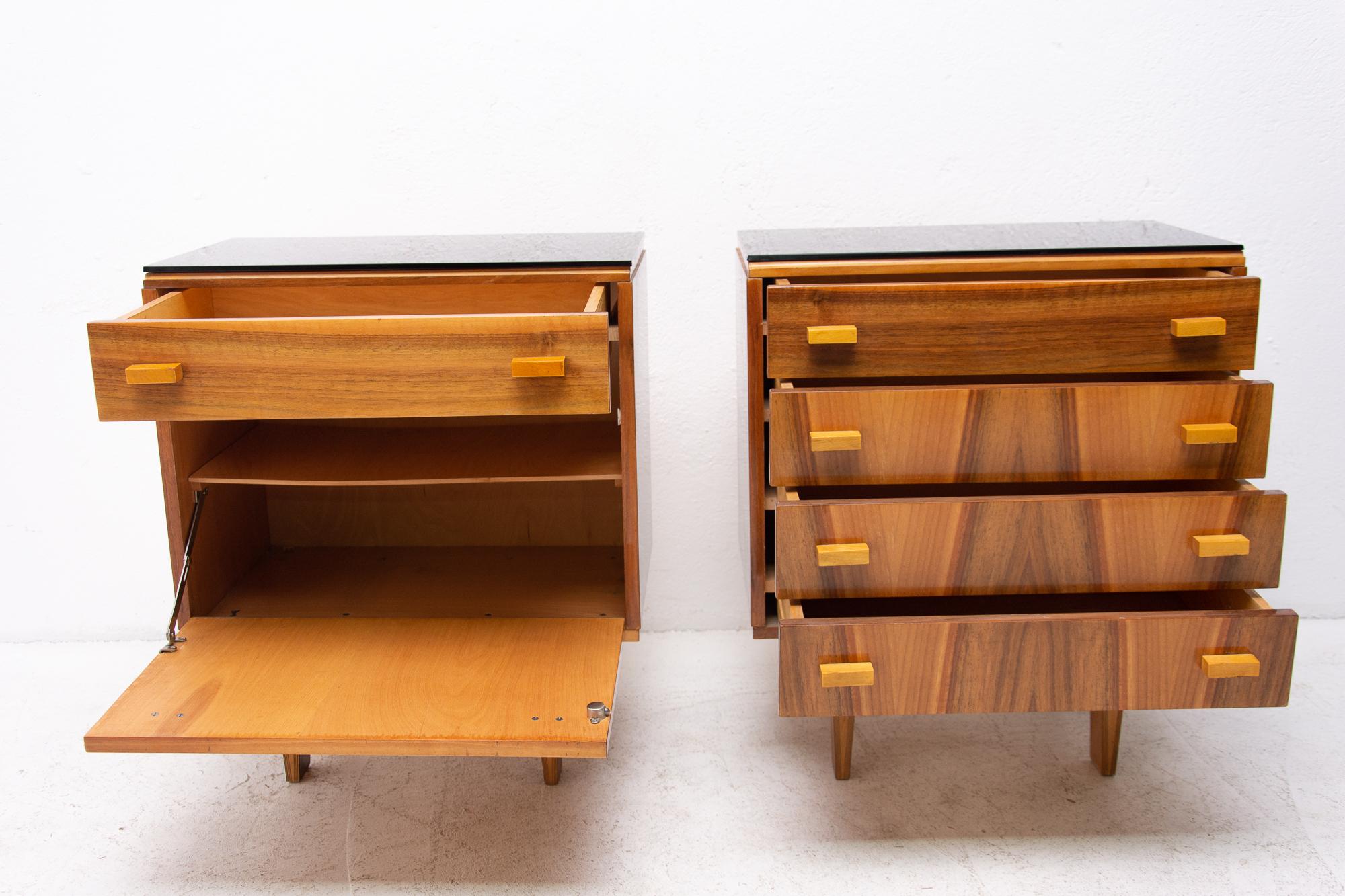 Midcentury Nightstands, Chest of Drawers by Nový Domov, 1970s, Czechoslovakia 1