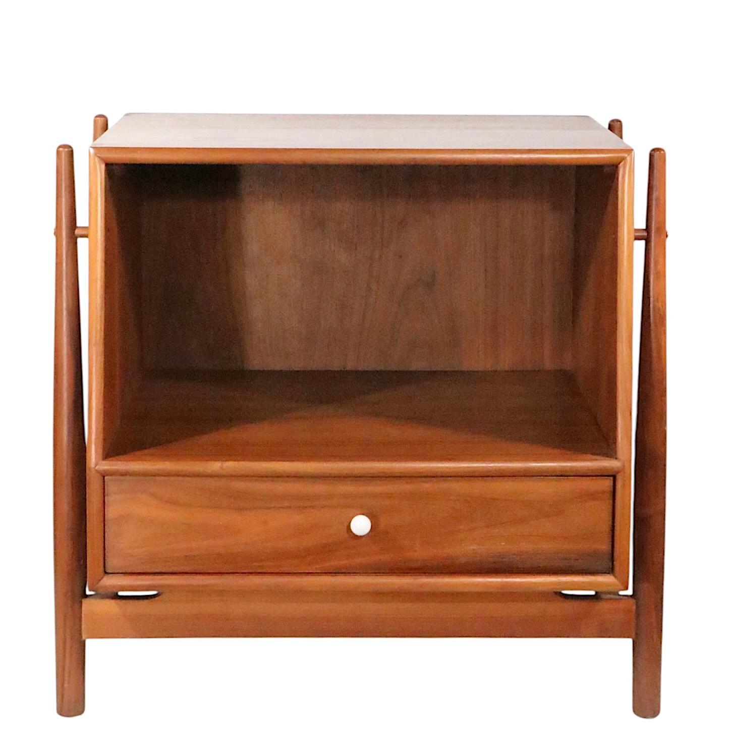 Mid Century Nightstand by Kipp Stewart for Drexel Declaration c 1950/60's In Good Condition For Sale In New York, NY