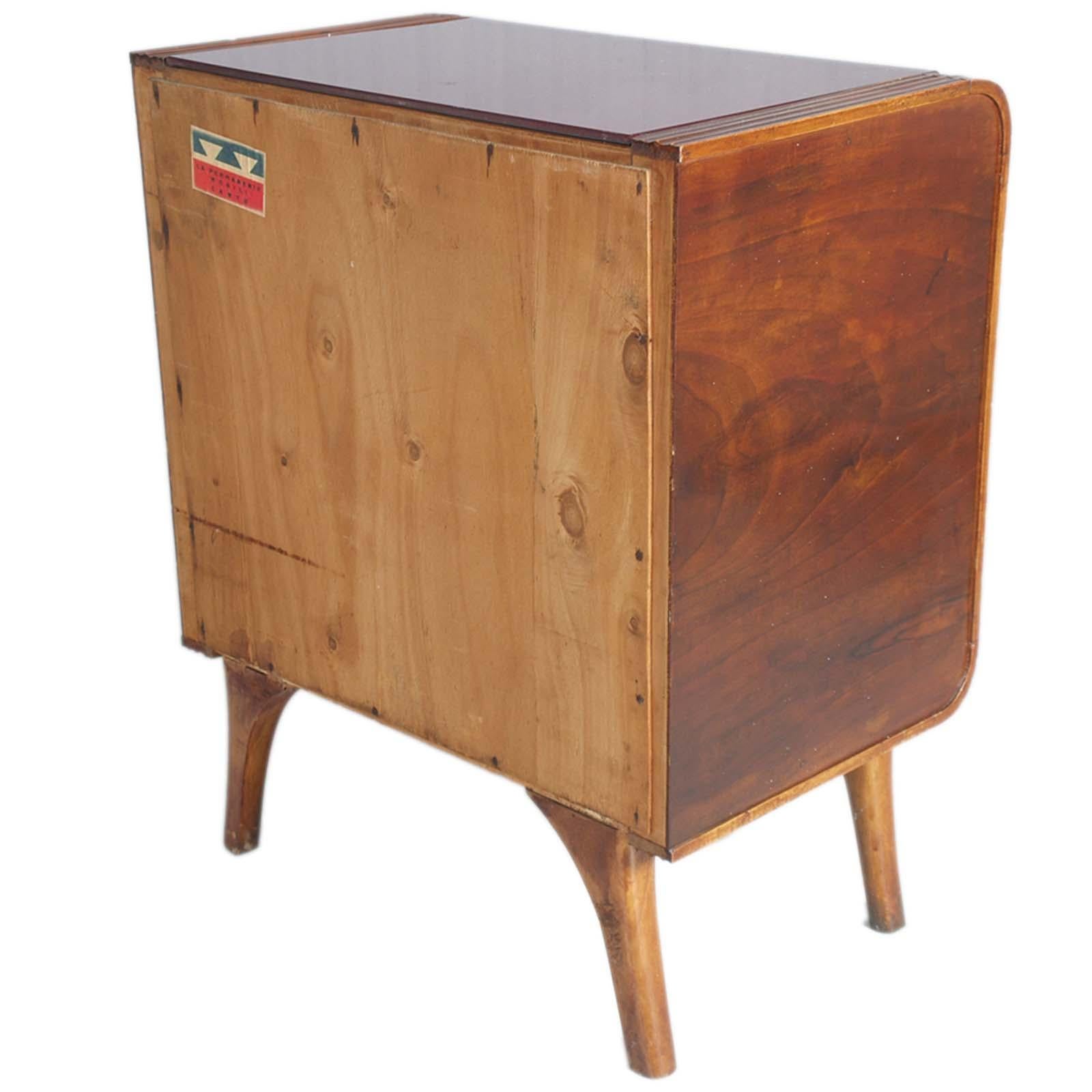 20th Century Mid-Century Nightstand by Permanente Mobili, Paolo Buffa Designer Atributed For Sale
