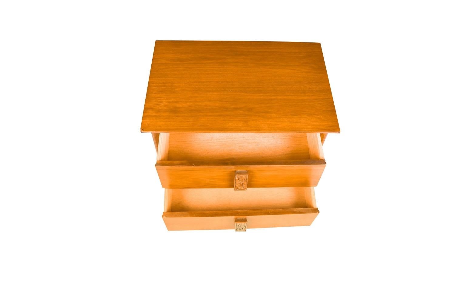 Mid-Century Nightstand Side Table Bassett Mayan 2