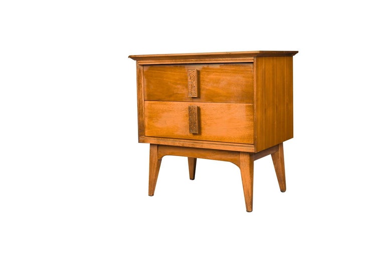 MidCentury Nightstand Side Table Bassett Mayan For Sale at 1stDibs