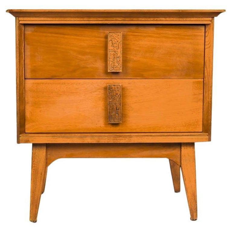MidCentury Nightstand Side Table Bassett Mayan For Sale at 1stDibs