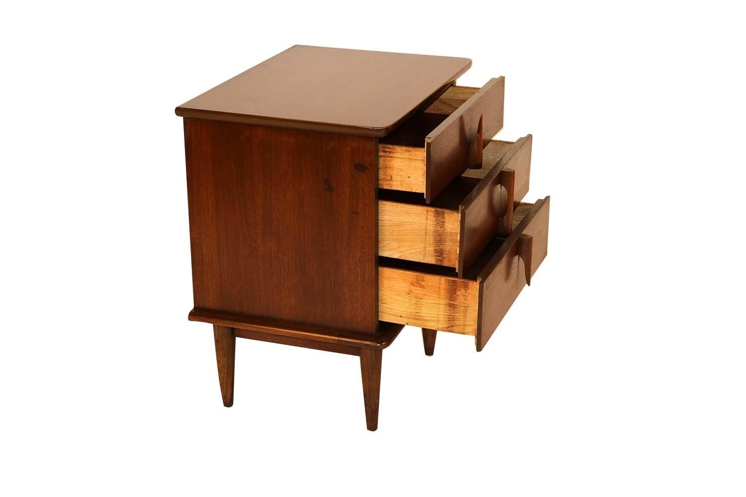 Walnut Midcentury Nightstand Side Table United Furniture