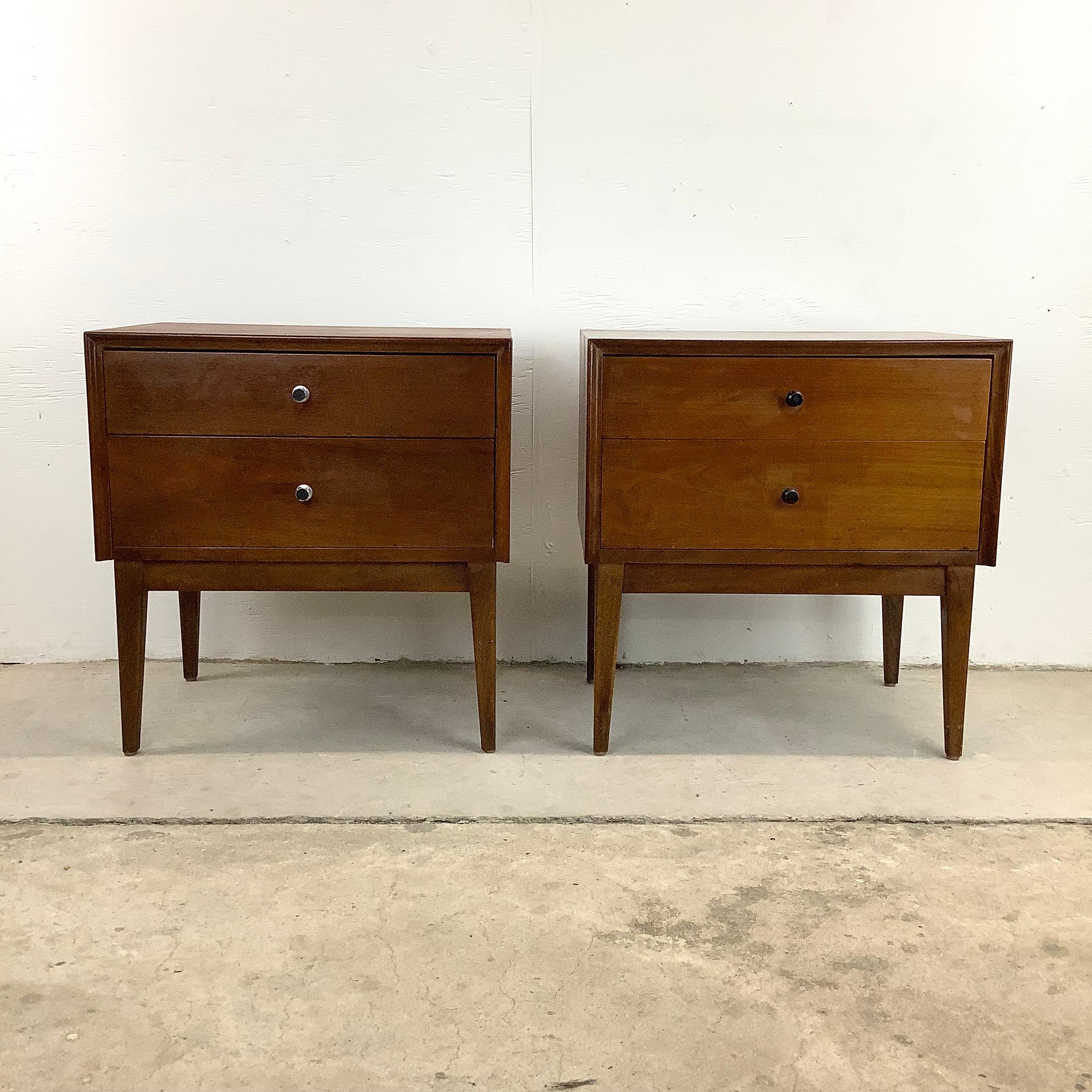 Mid-Century Modern Mid-Century Nightstands by American of Martinsville- Pair