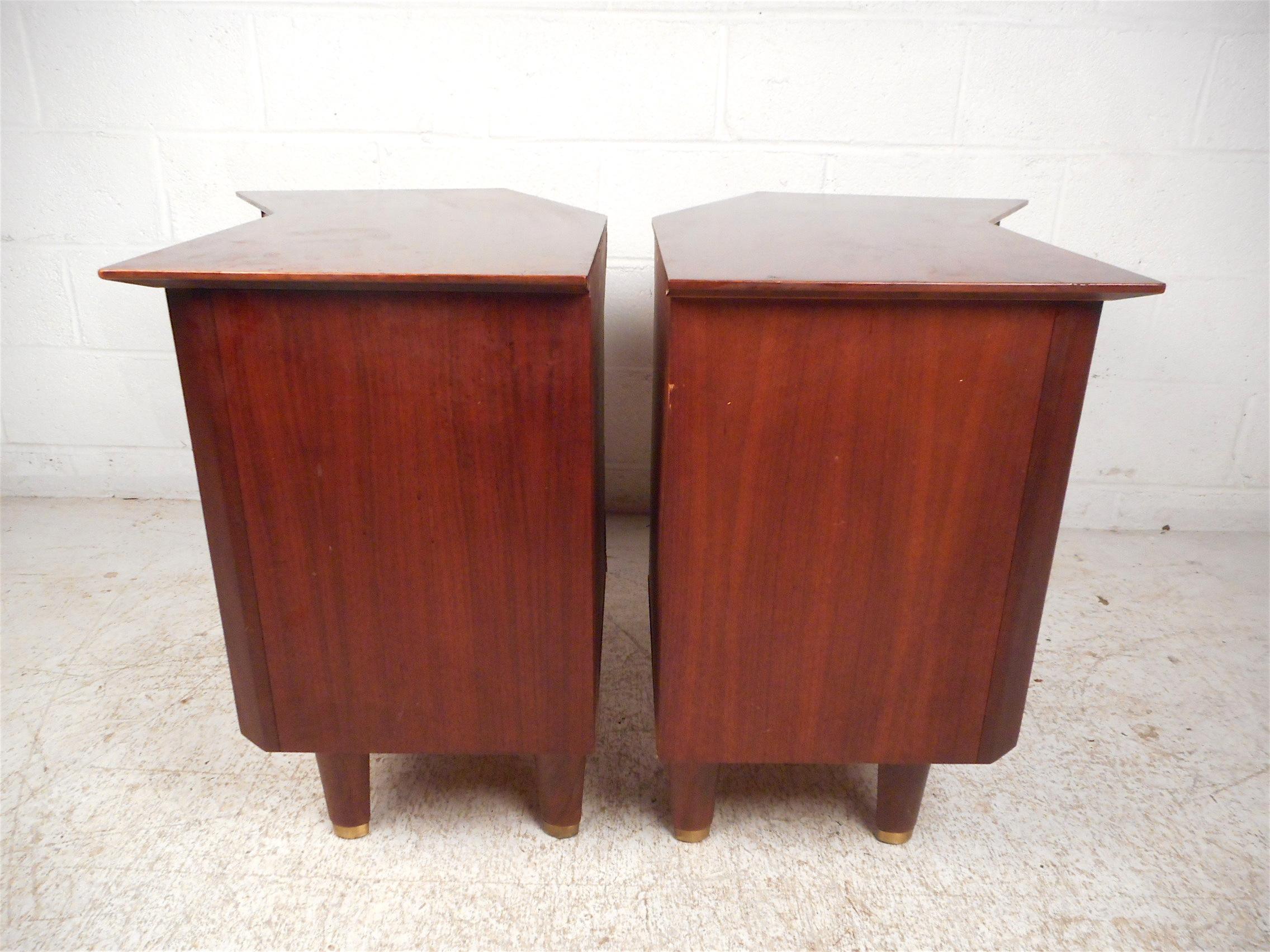 Mid-20th Century Midcentury Nightstands by Baker, a Pair