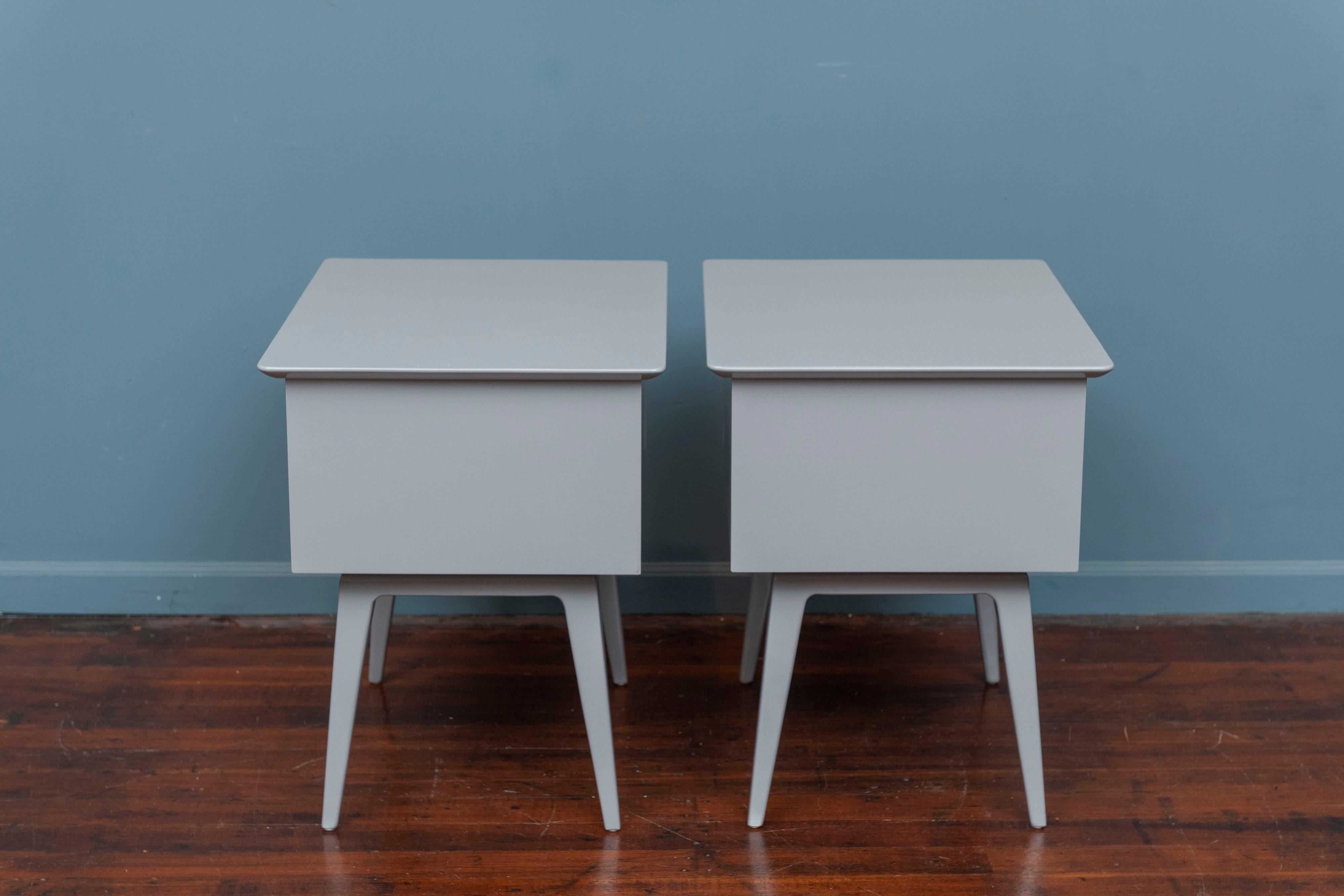 Birch Mid-Century Nightstands by Renzo Rutili for Johnson Furniture For Sale