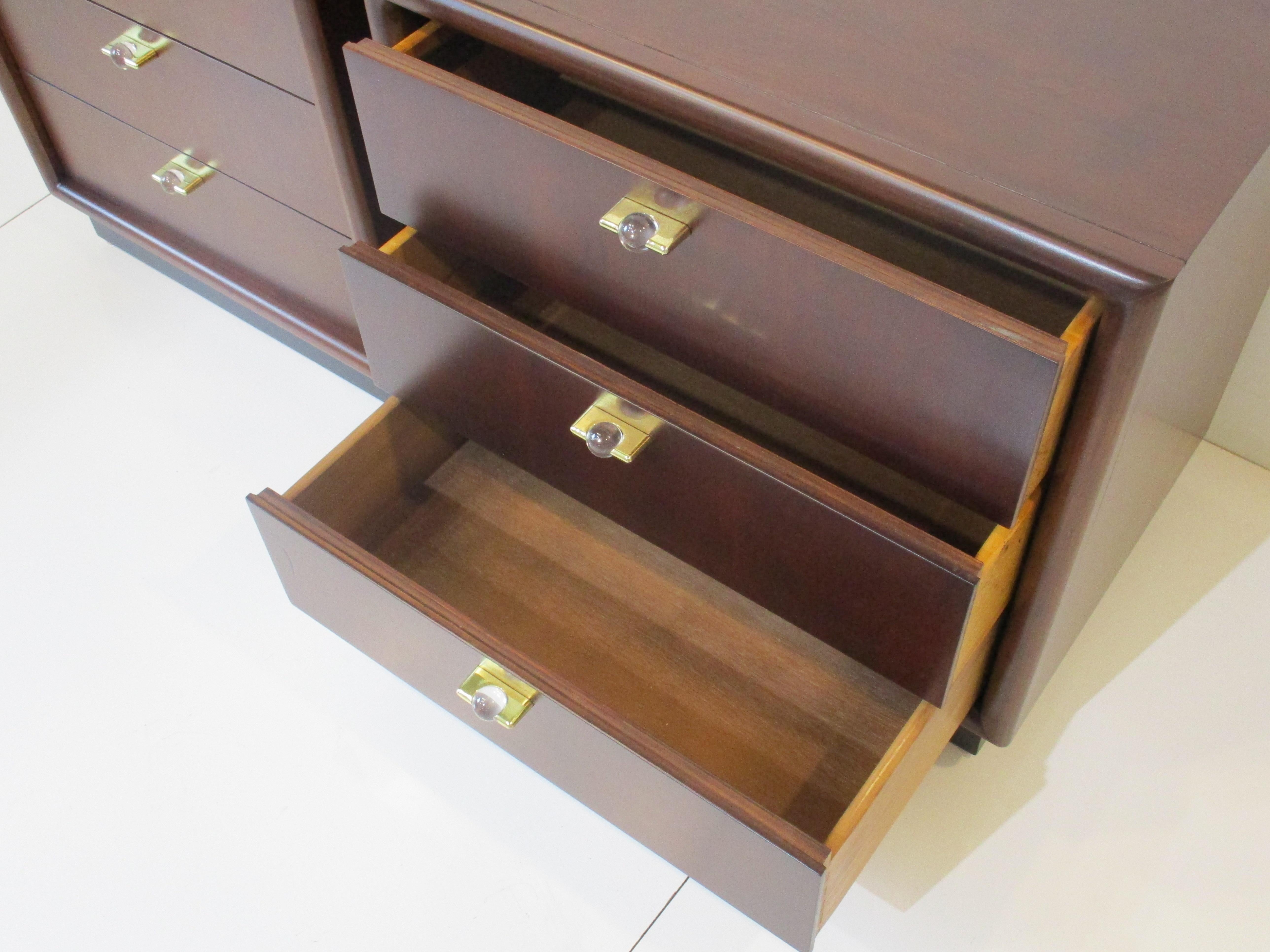 Mahogany Mid-Century Nightstands in the Style of Dunbar by Romweber