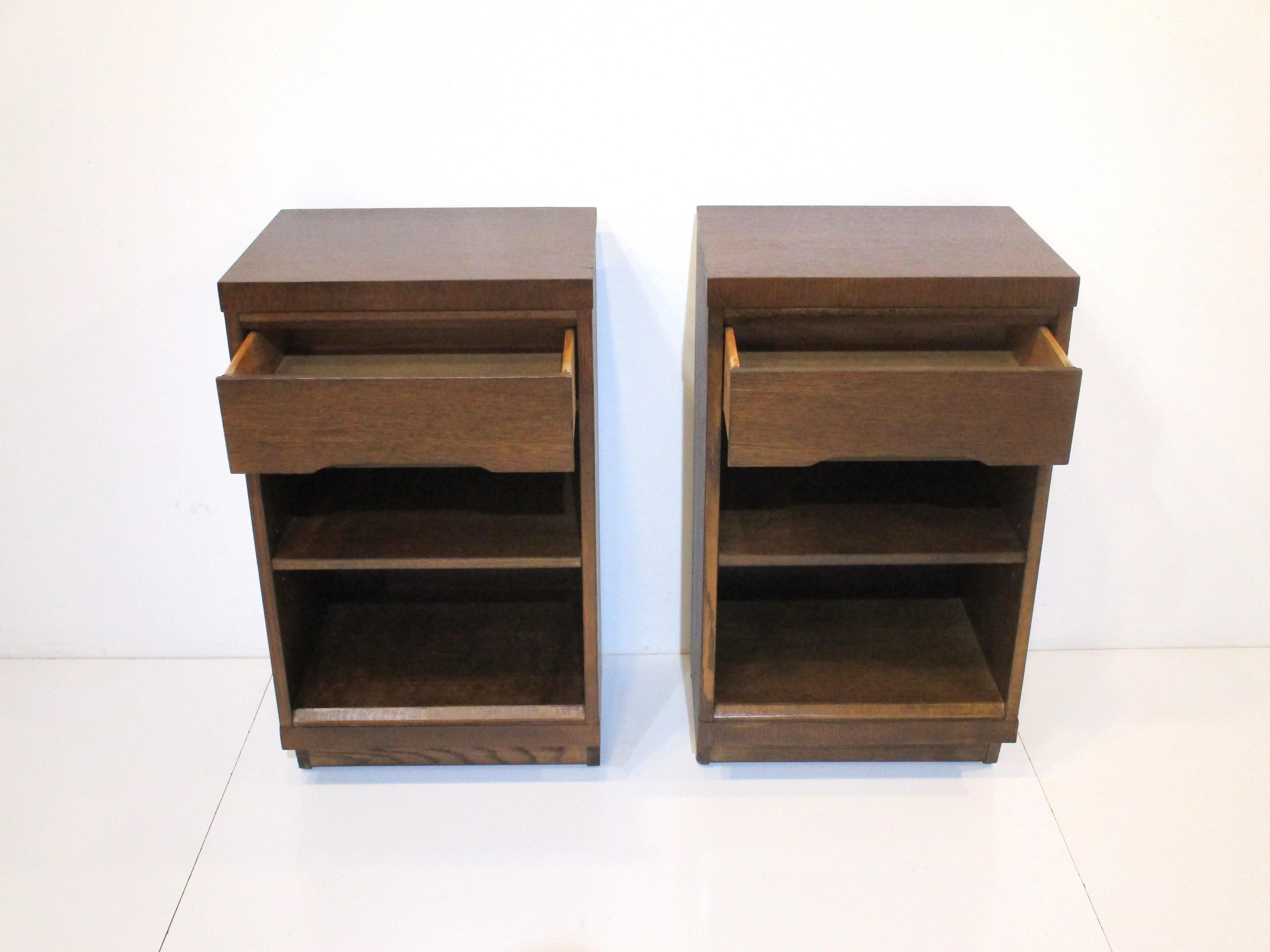 Mid-Century Modern Mid Century Nightstands in the Style of Lane / Drexel   For Sale