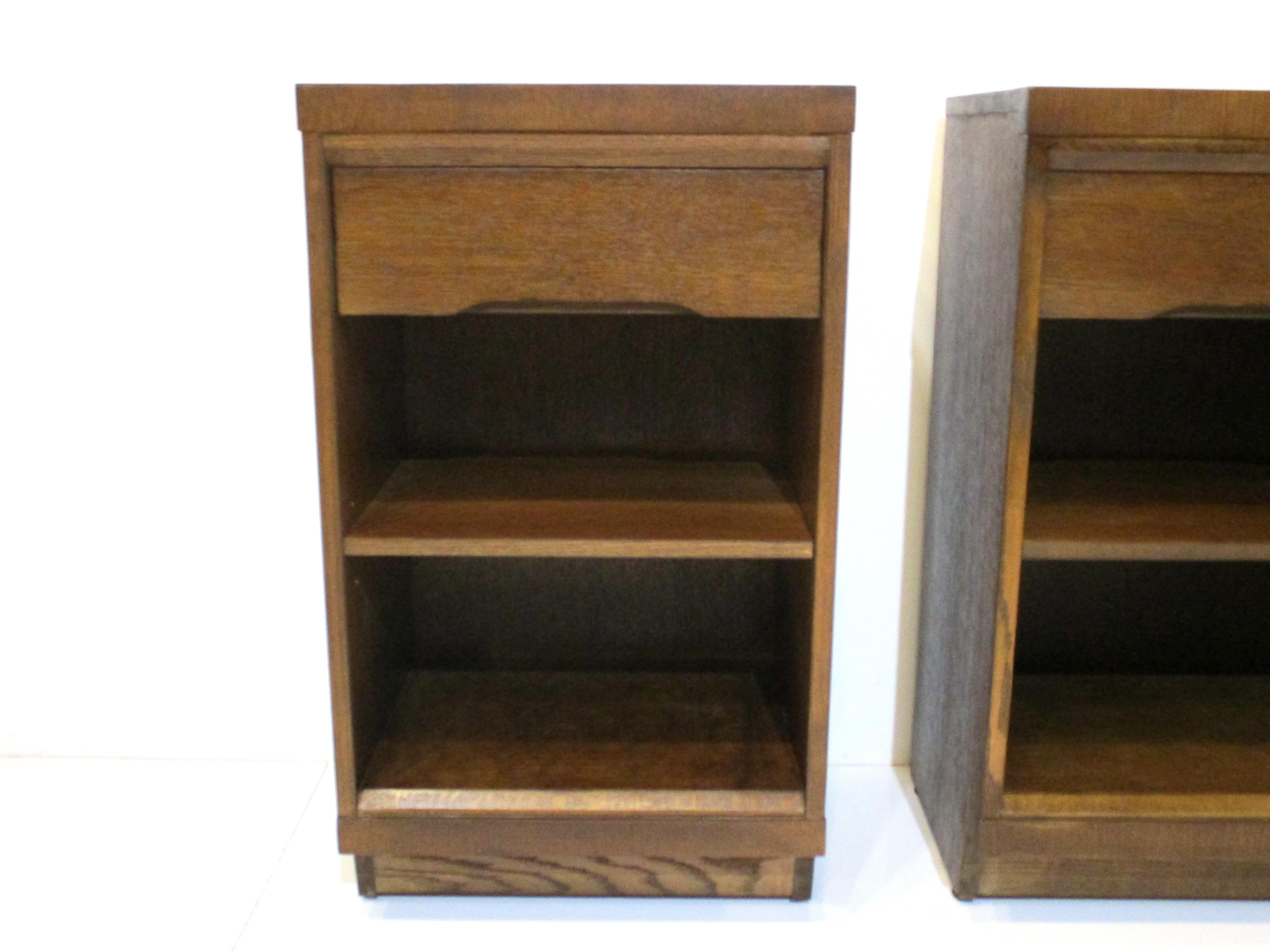 20th Century Mid Century Nightstands in the Style of Lane / Drexel   For Sale