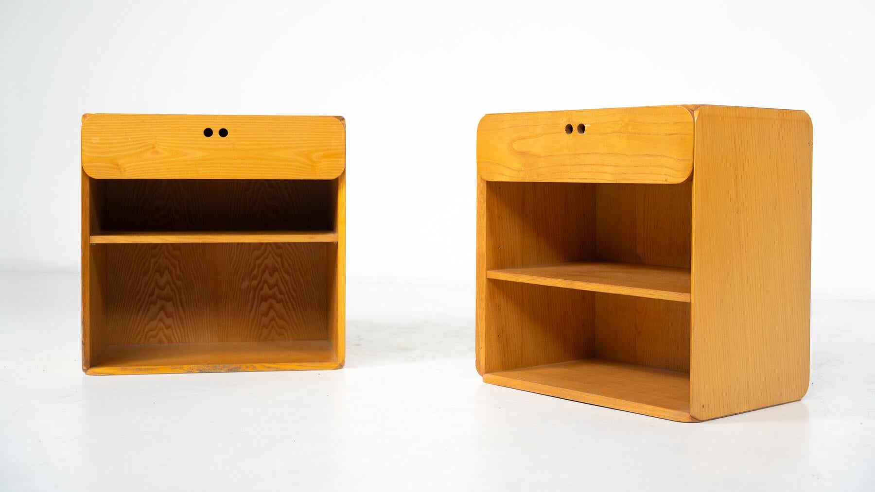 Mid-Century Modern Mid-Century Nightstands/ Sidetables by Derk Jan de Vries for Domus, 1960s For Sale