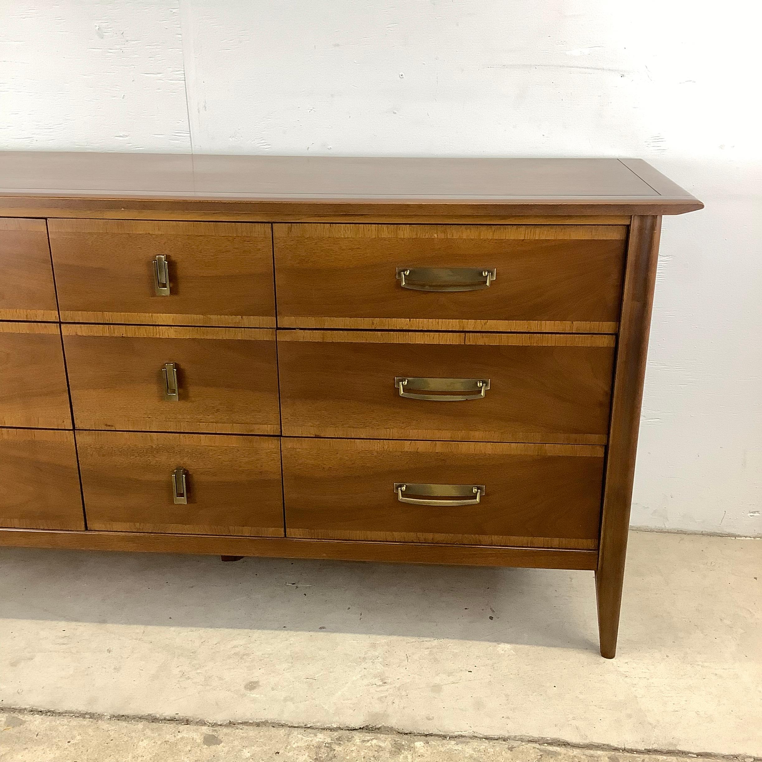 Mid-Century Modern Mid-Century Nine Drawer Dresser by Stanley Furniture