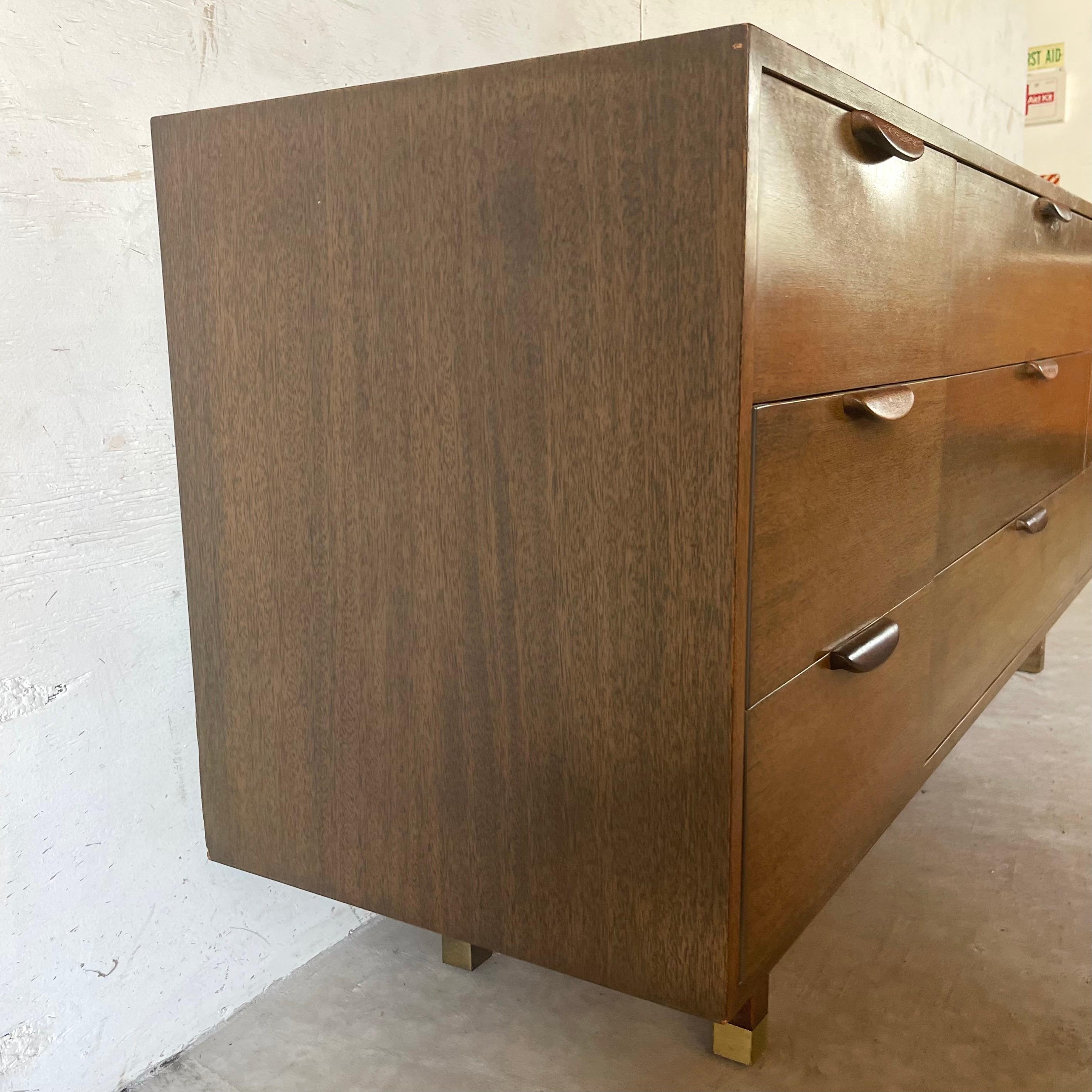 American Mid-Century Nine Drawer Dresser signed Harvey Probber For Sale