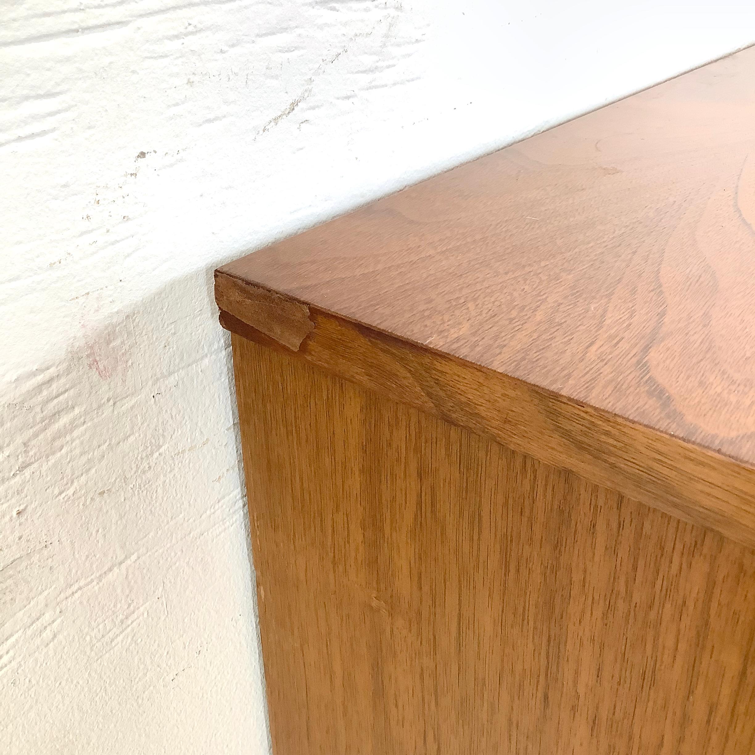 Mid-Century Nine Drawer Walnut Bedroom Dresser For Sale 2
