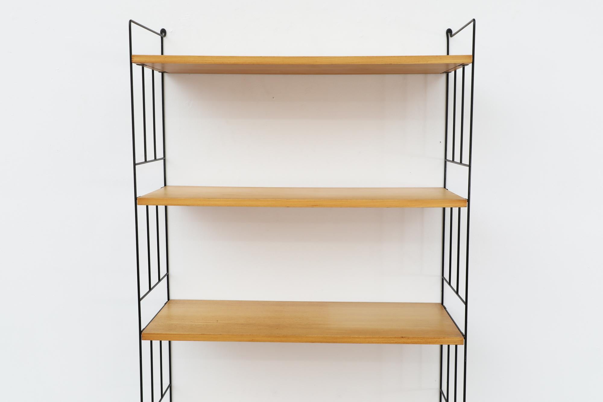 Mid-Century Nisse Strinning Inspired Wall Mount Shelving Unit 6