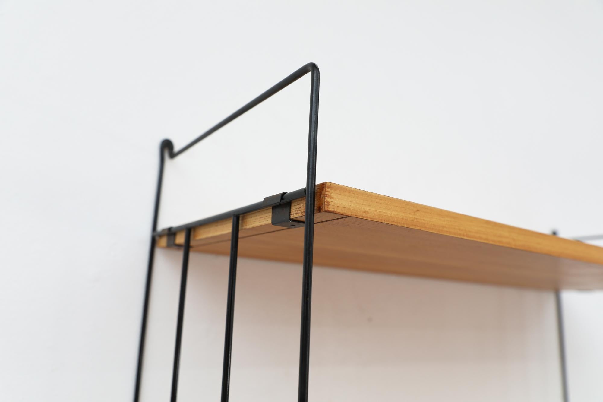 Mid-Century Nisse Strinning Inspired Wall Mount Shelving Unit 1