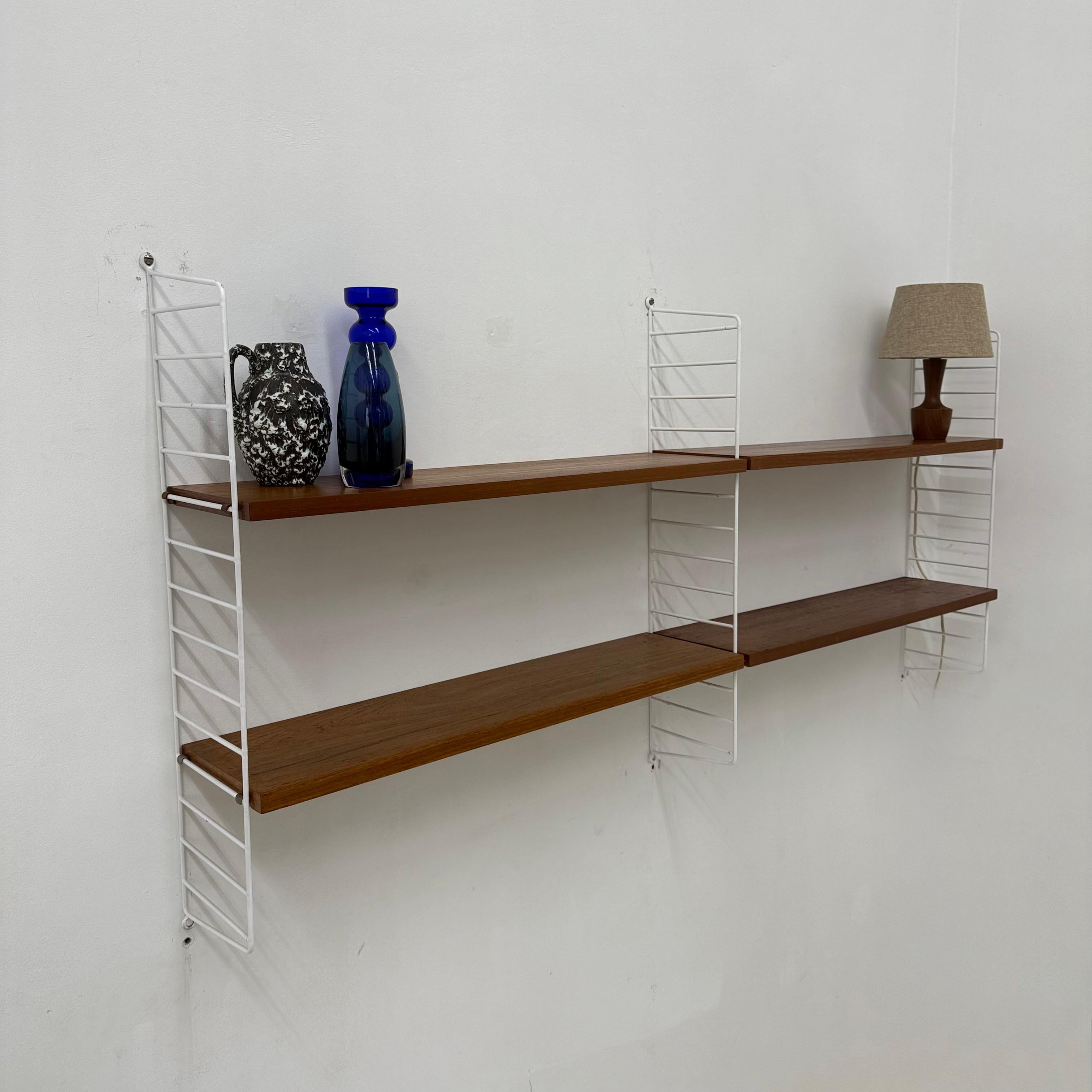 Mid-Century Nisse Strinning string design teak wall unit , 1960s For Sale 4