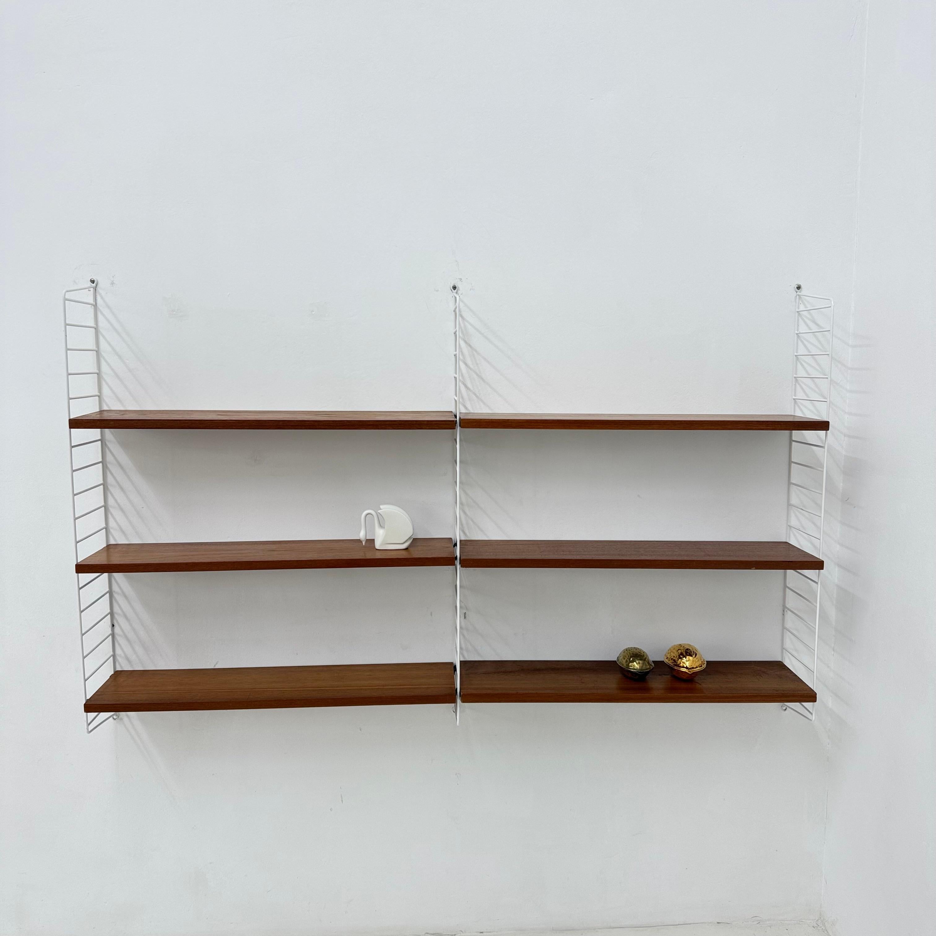Mid-Century Nisse Strinning string design teak wall unit , 1960s For Sale 5
