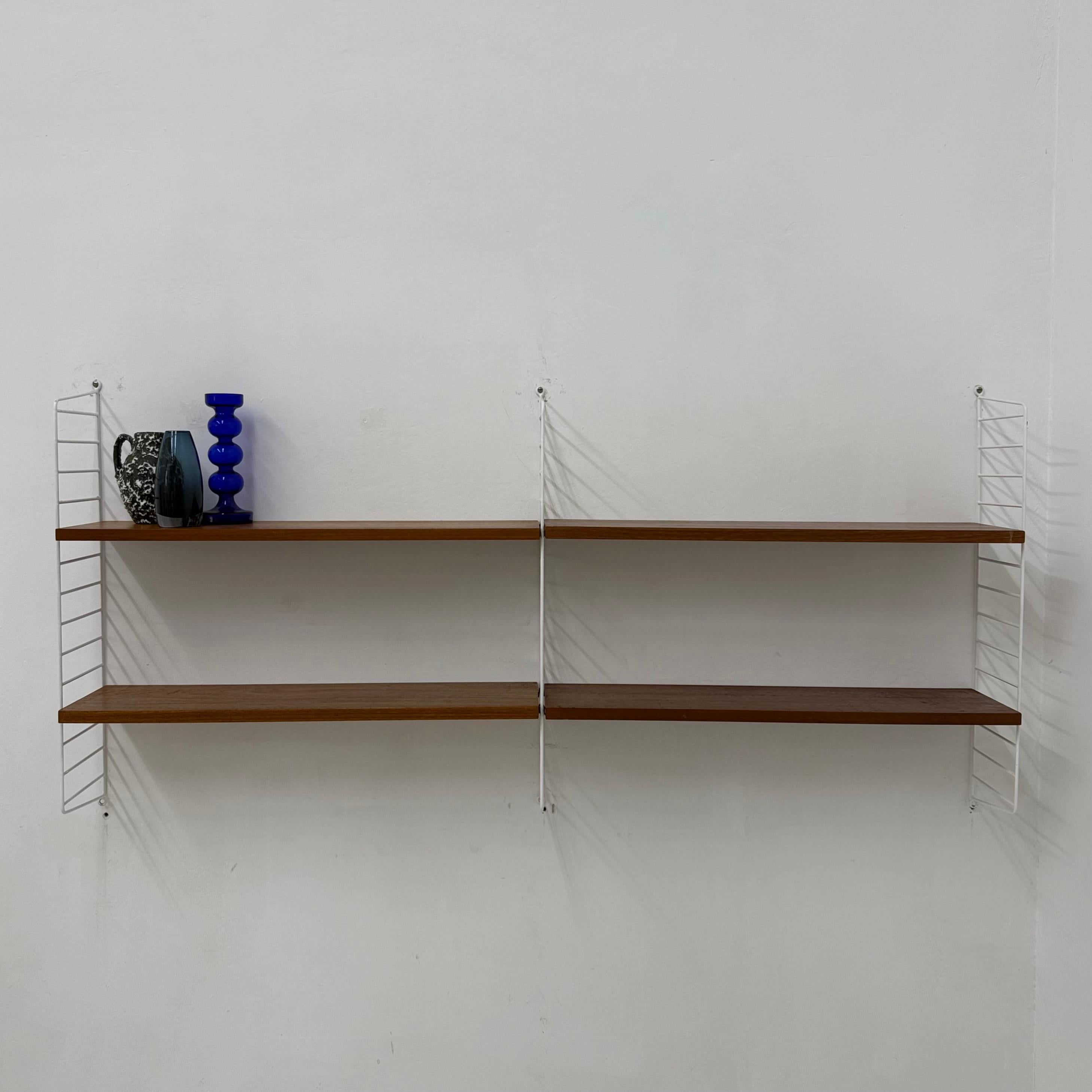 Mid-Century Nisse Strinning string design teak wall unit , 1960s For Sale 5