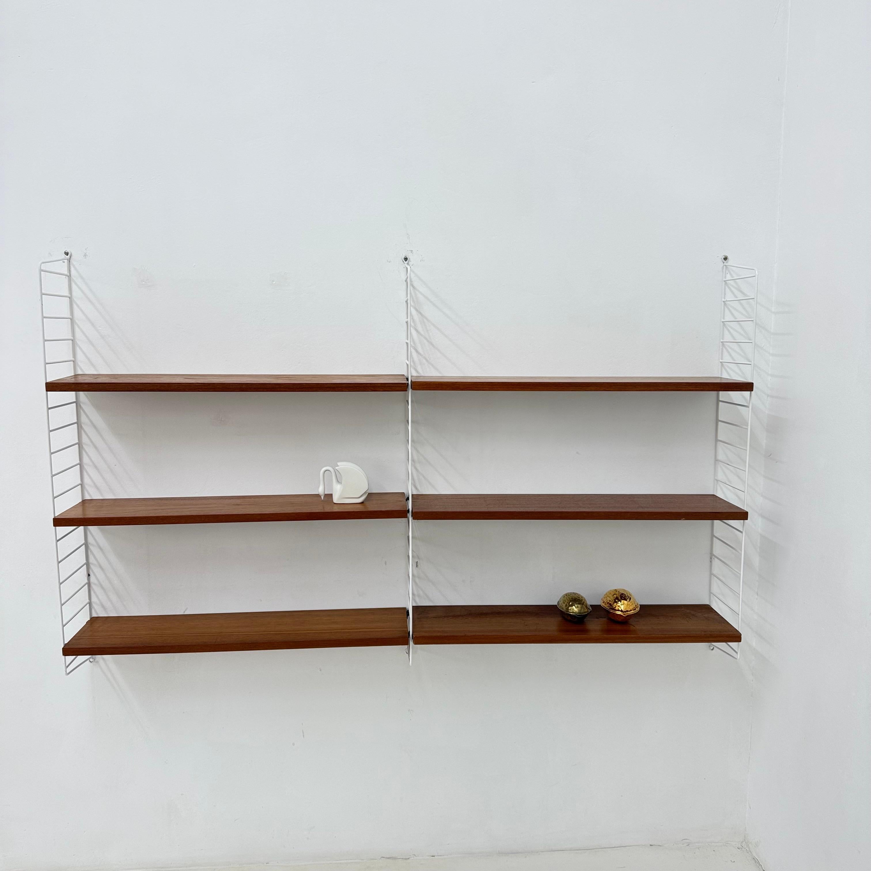 Mid-Century Nisse Strinning string design teak wall unit , 1960s For Sale 6