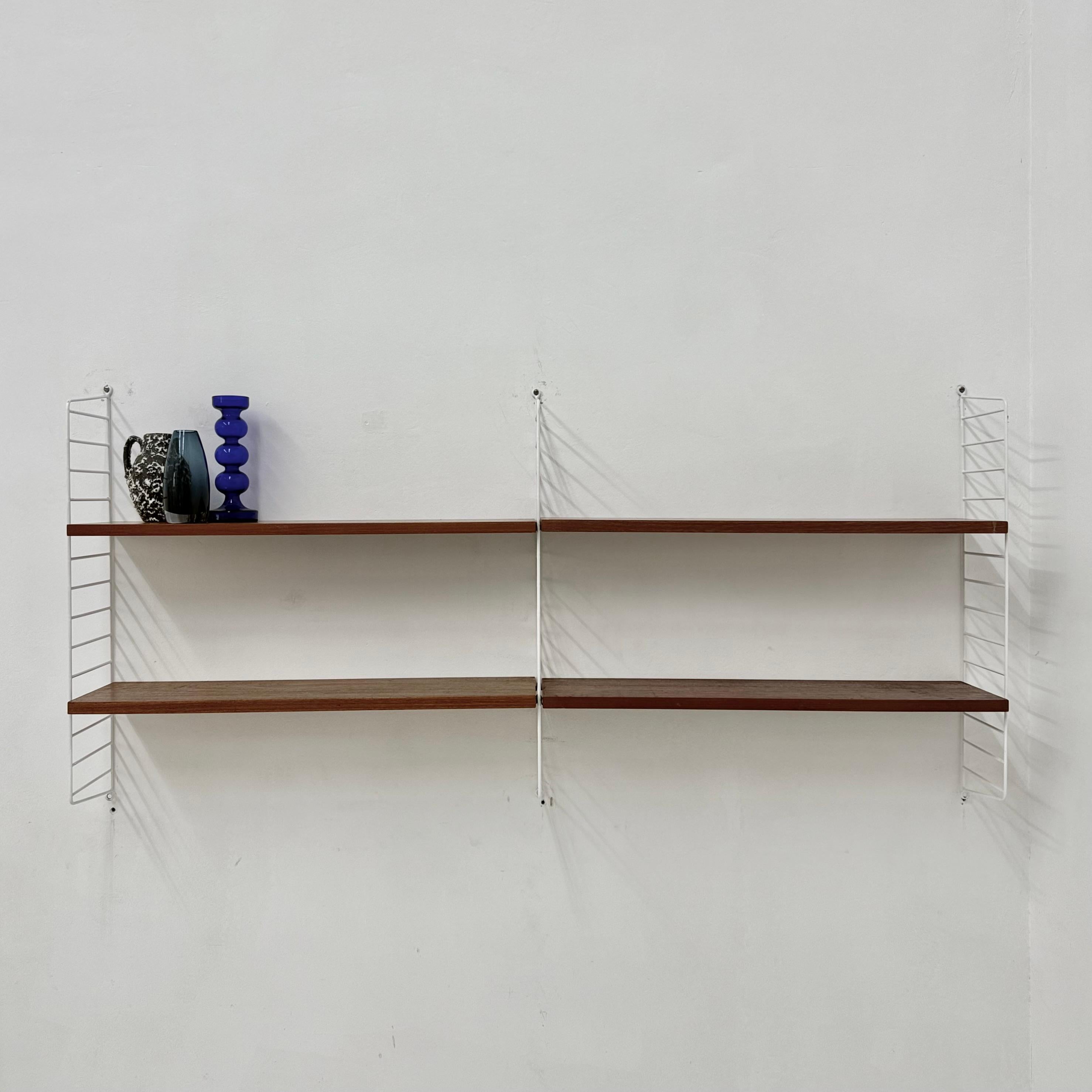 Mid-Century Nisse Strinning string design teak wall unit , 1960s For Sale 6