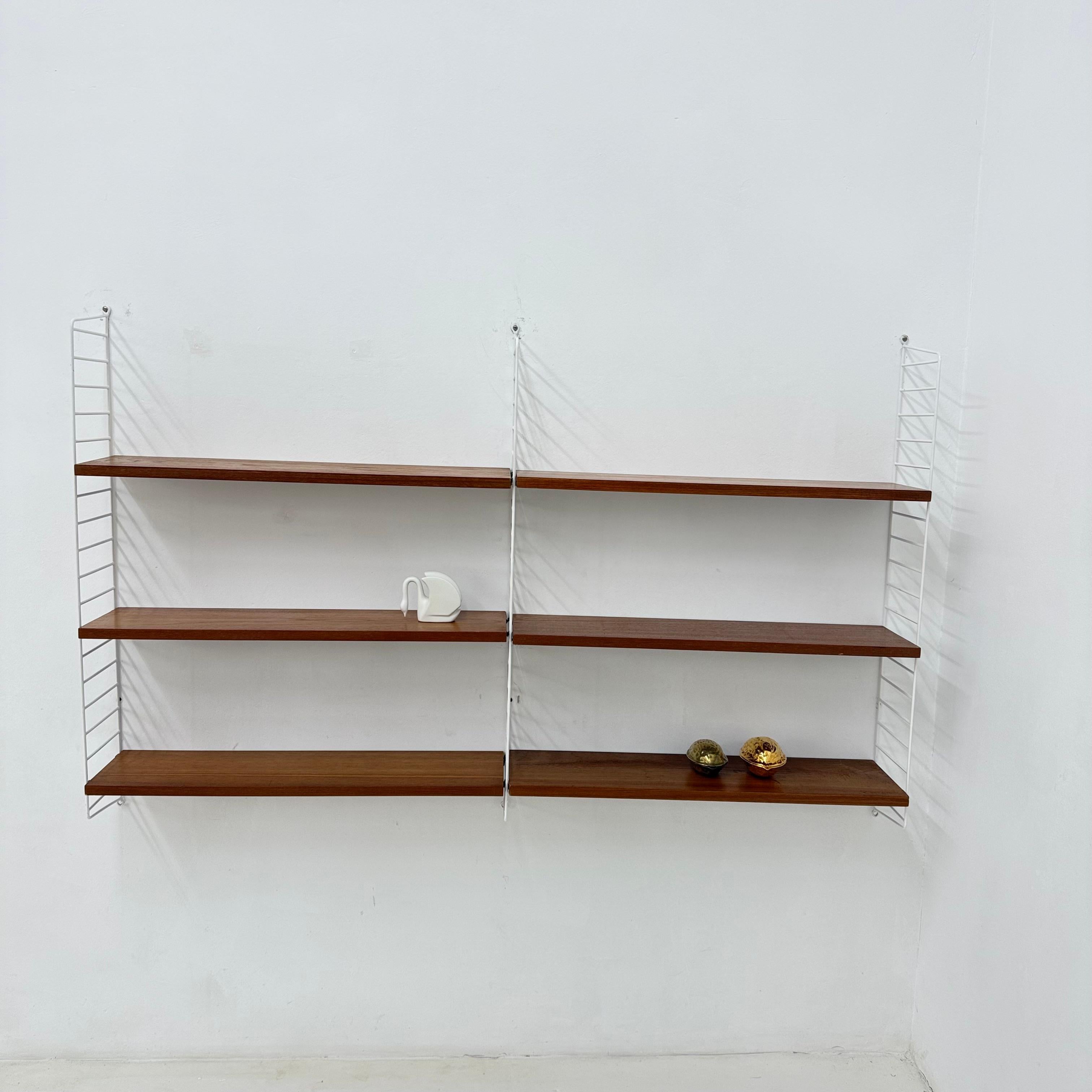Mid-Century Nisse Strinning string design teak wall unit , 1960s For Sale 7