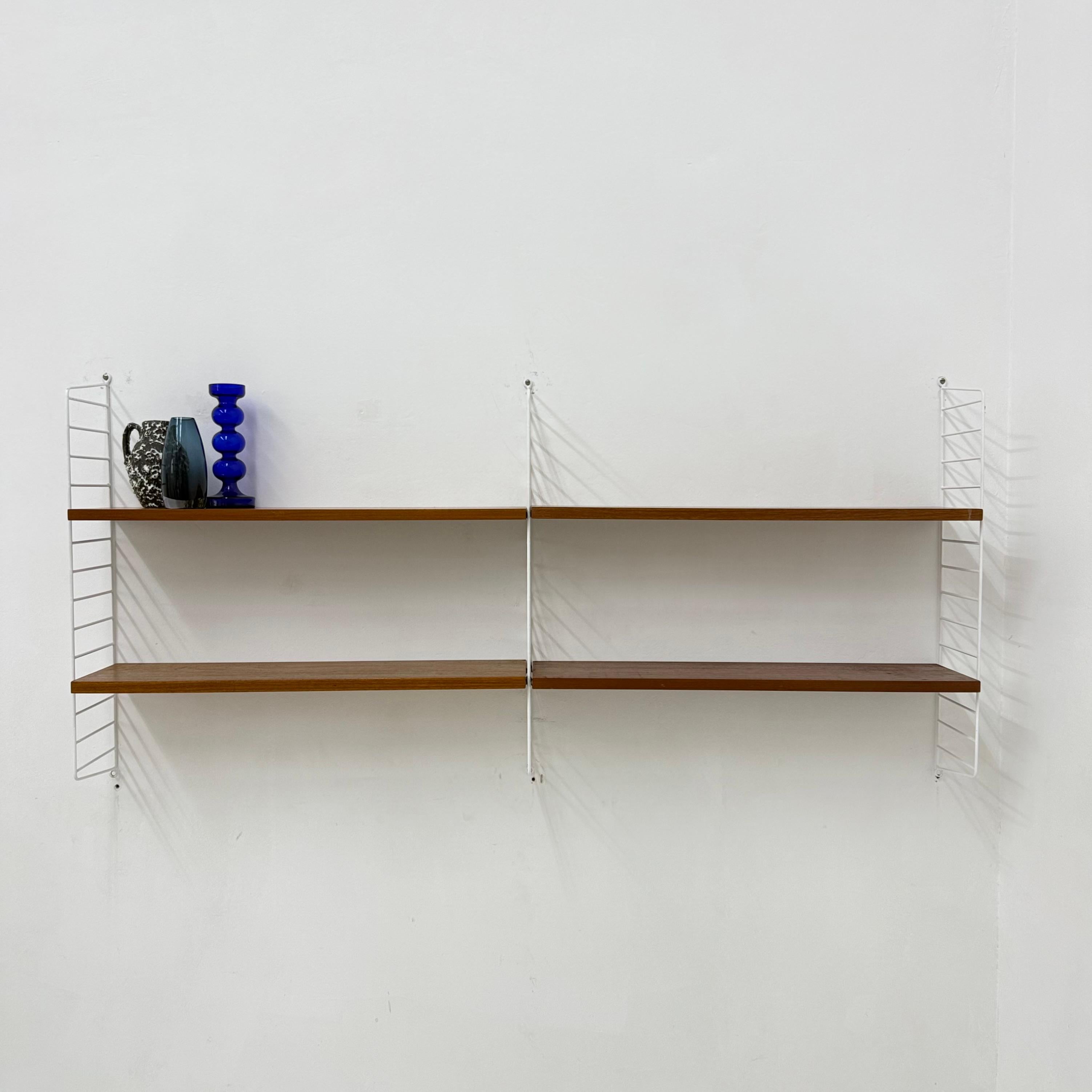 Mid-Century Nisse Strinning string design teak wall unit , 1960s For Sale 7