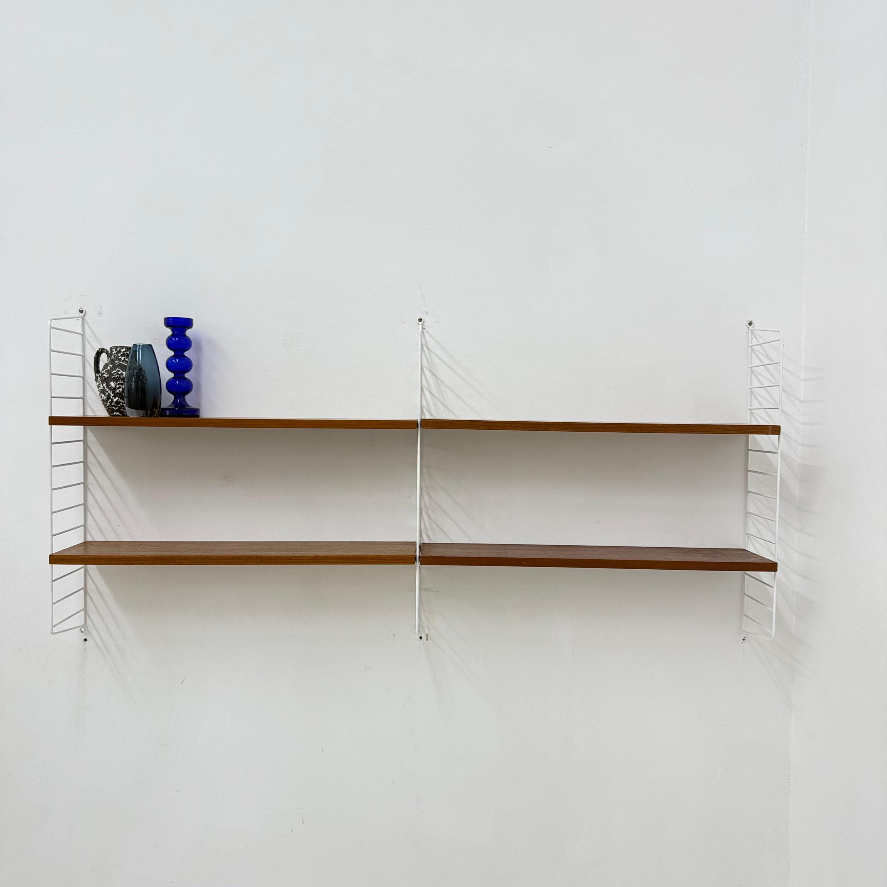 Mid-Century Nisse Strinning string design teak wall unit , 1960s For Sale 8