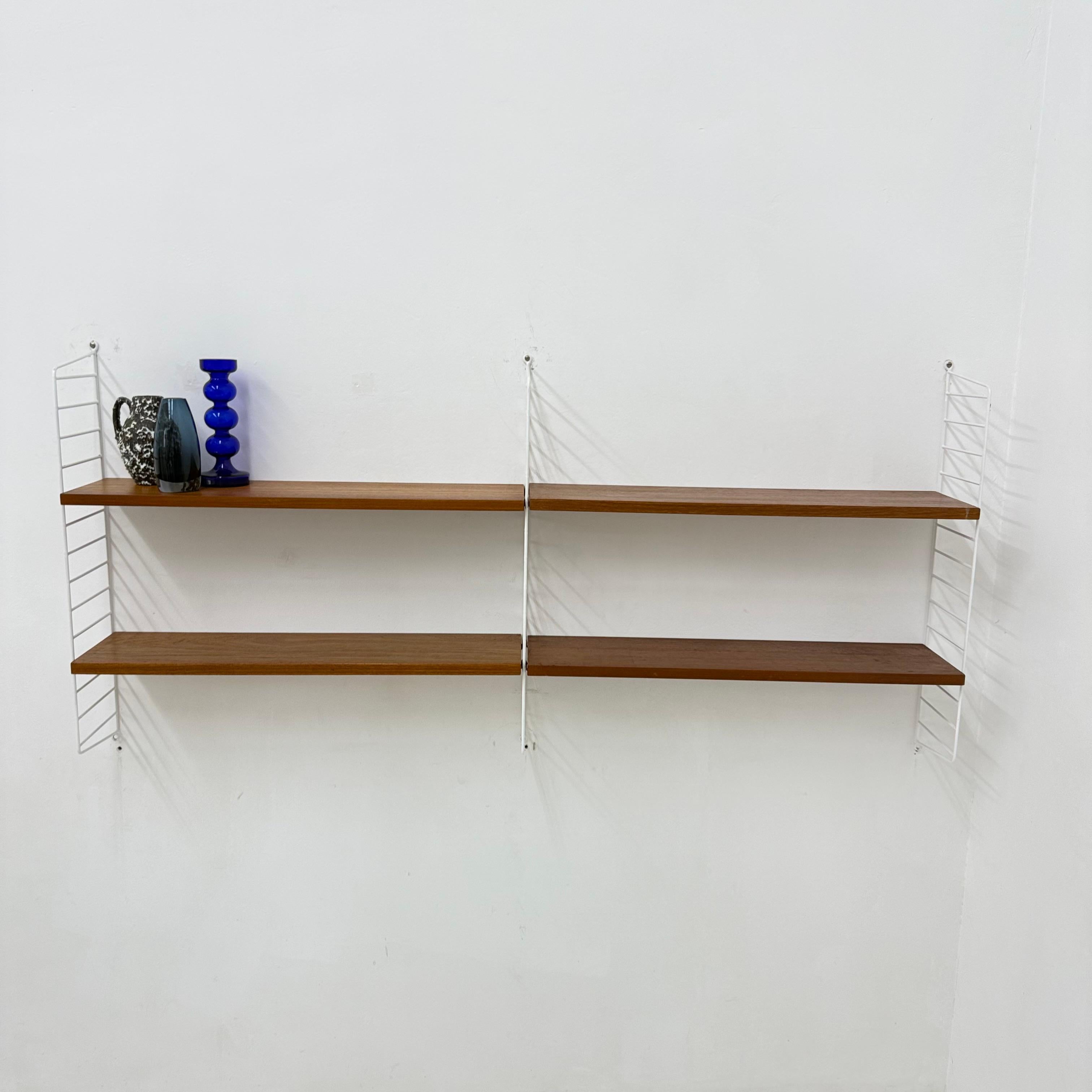 Mid-Century Nisse Strinning string design teak wall unit , 1960s For Sale 9