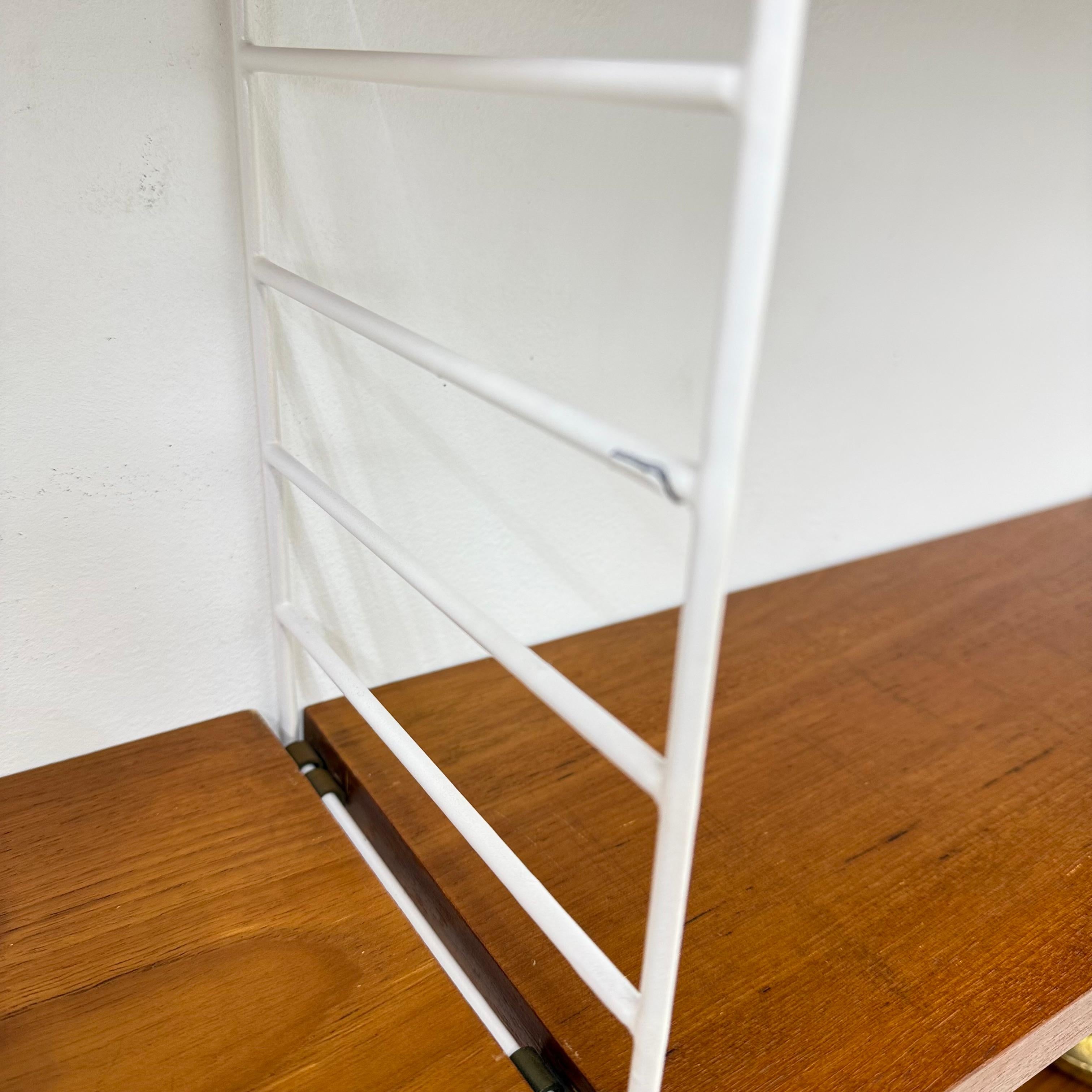Mid-Century Nisse Strinning string design teak wall unit , 1960s For Sale 13