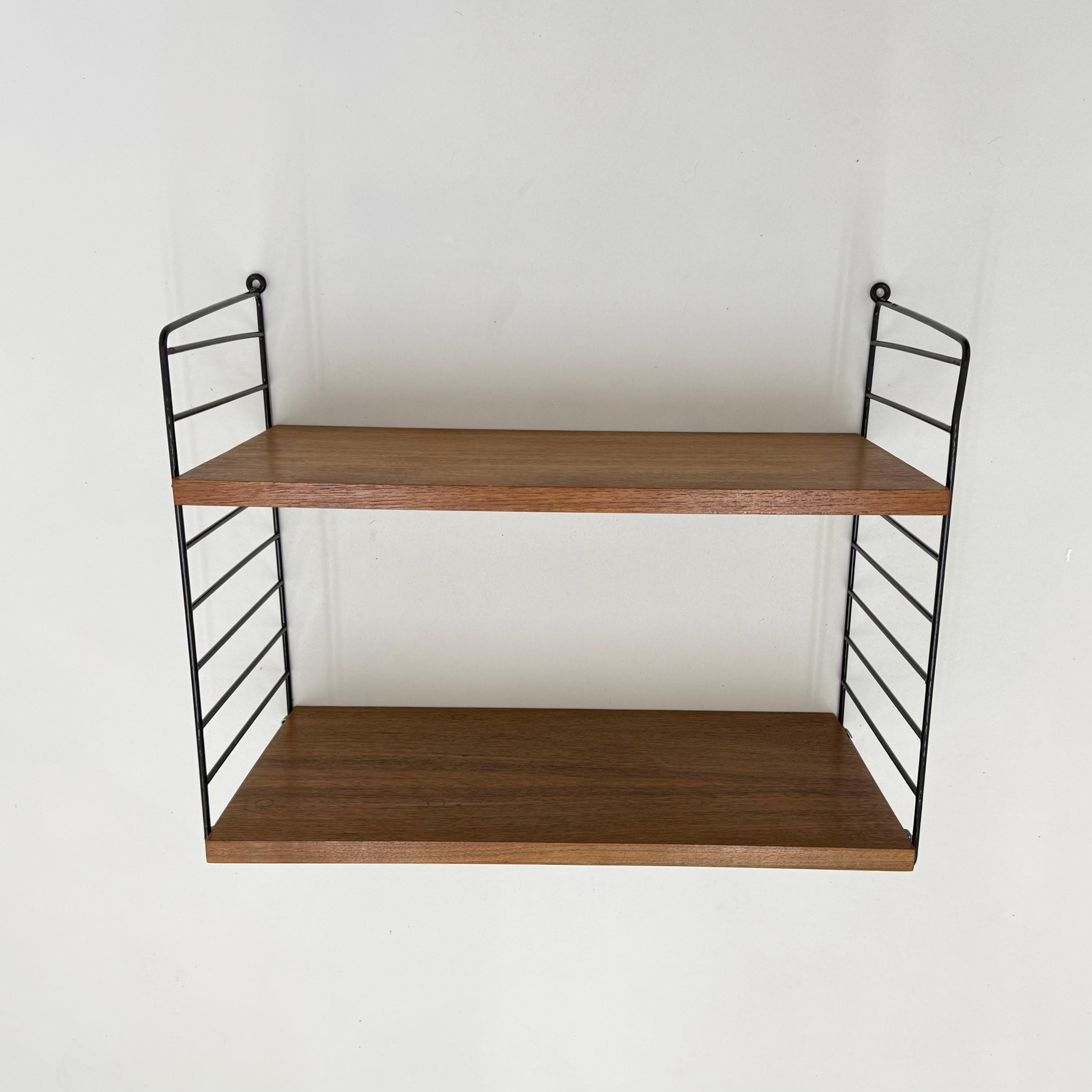 Swedish Mid-Century Nisse Strinning string design teak wall unit , 1960s For Sale