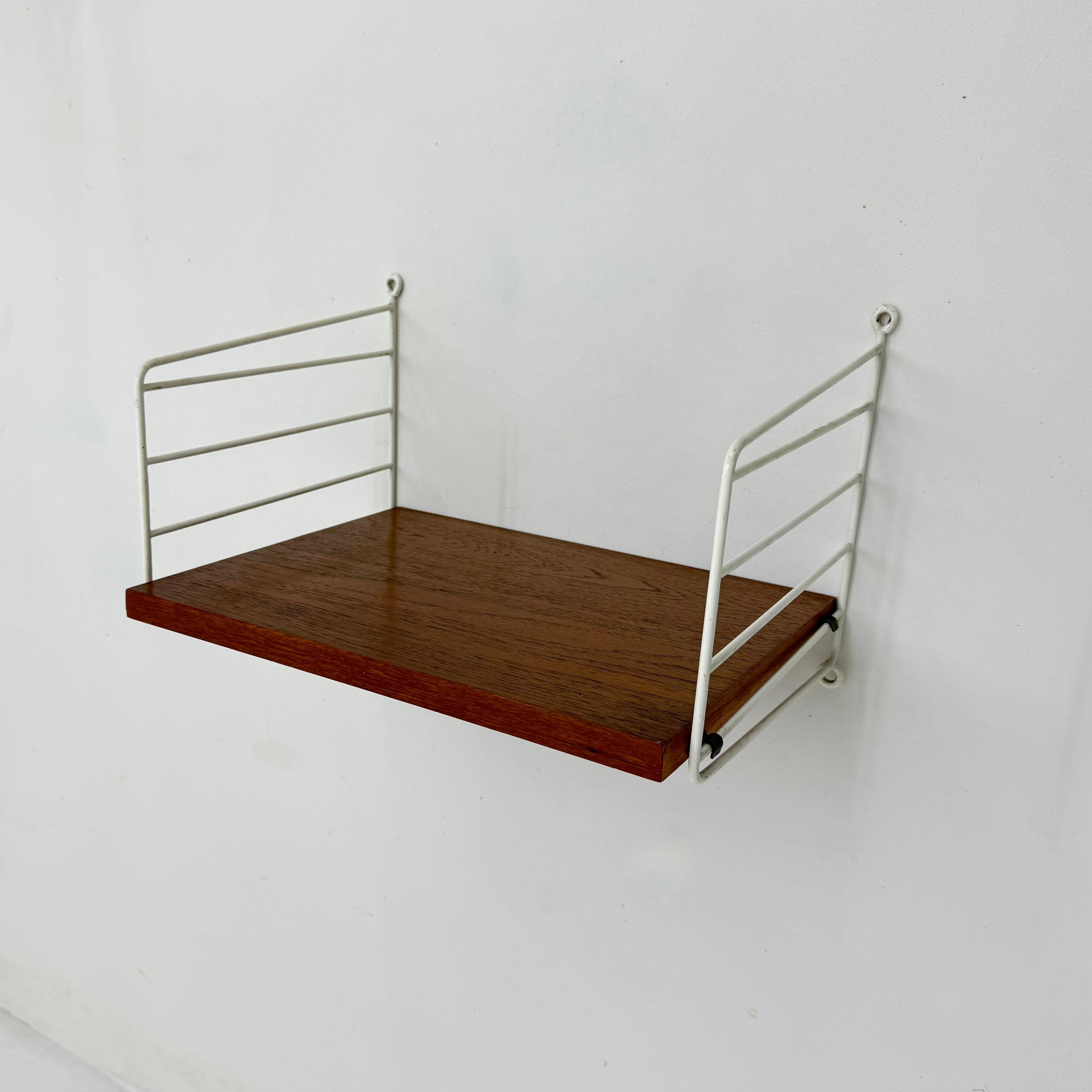 Mid-Century Nisse Strinning string design teak wall unit , 1960s For Sale 1