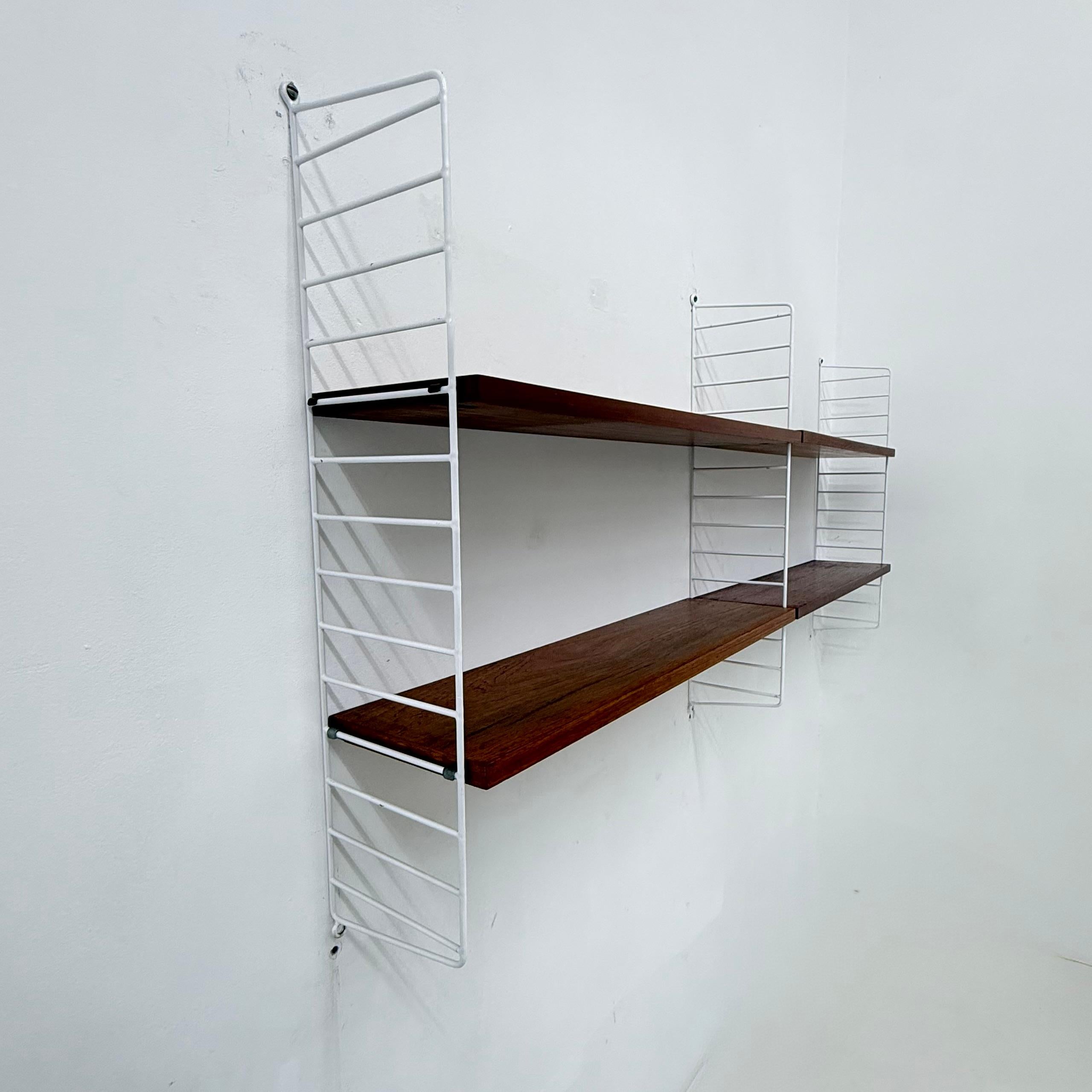 Mid-Century Nisse Strinning string design teak wall unit , 1960s For Sale 1