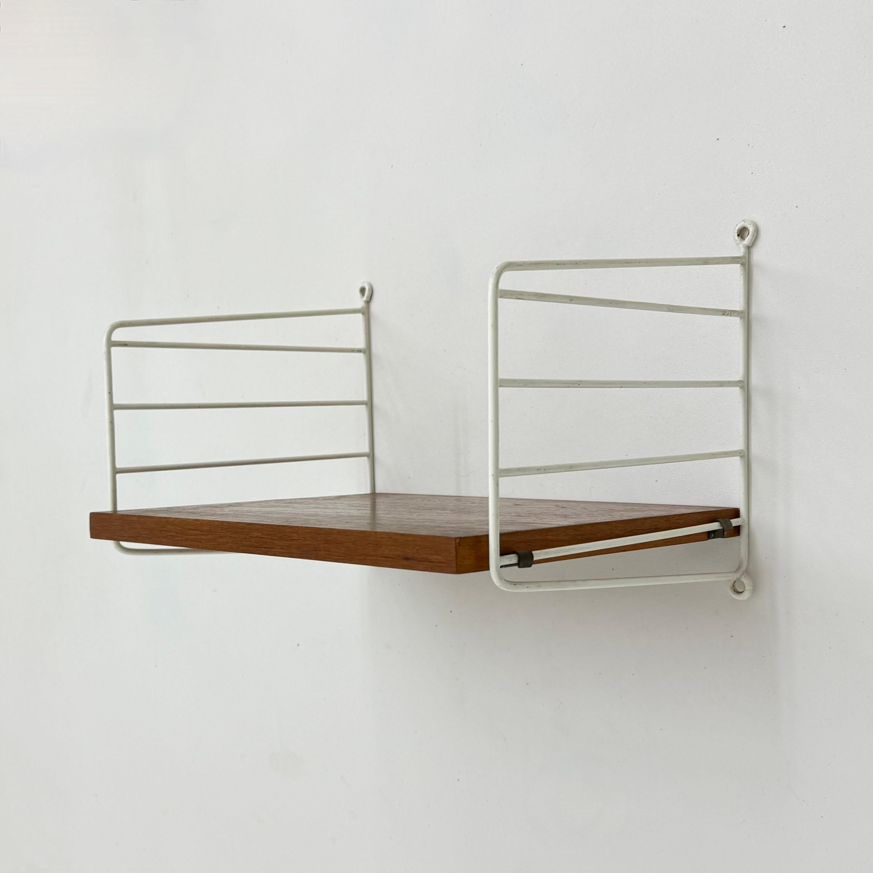 Mid-Century Nisse Strinning string design teak wall unit , 1960s For Sale 4