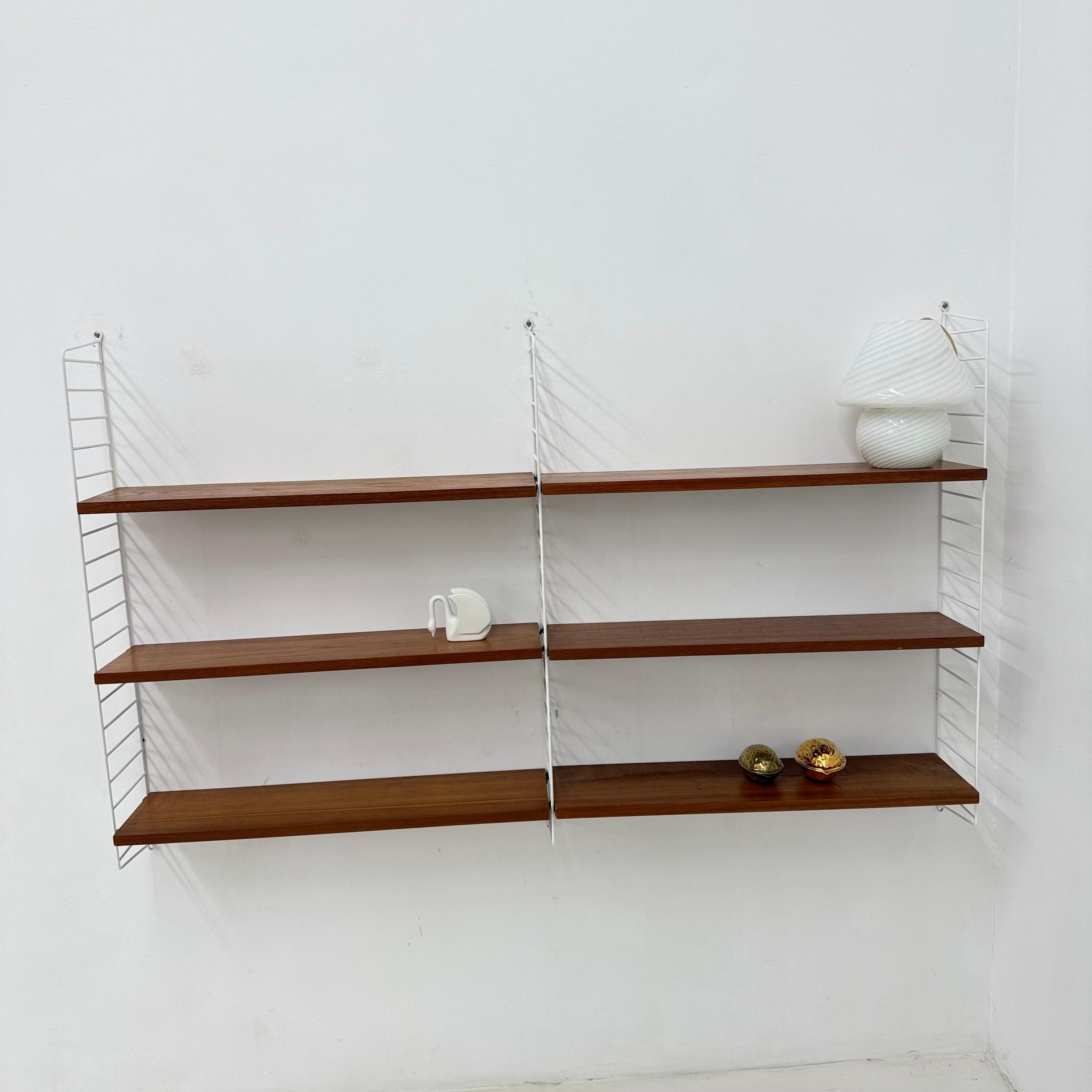 Mid-Century Nisse Strinning string design teak wall unit , 1960s For Sale 2