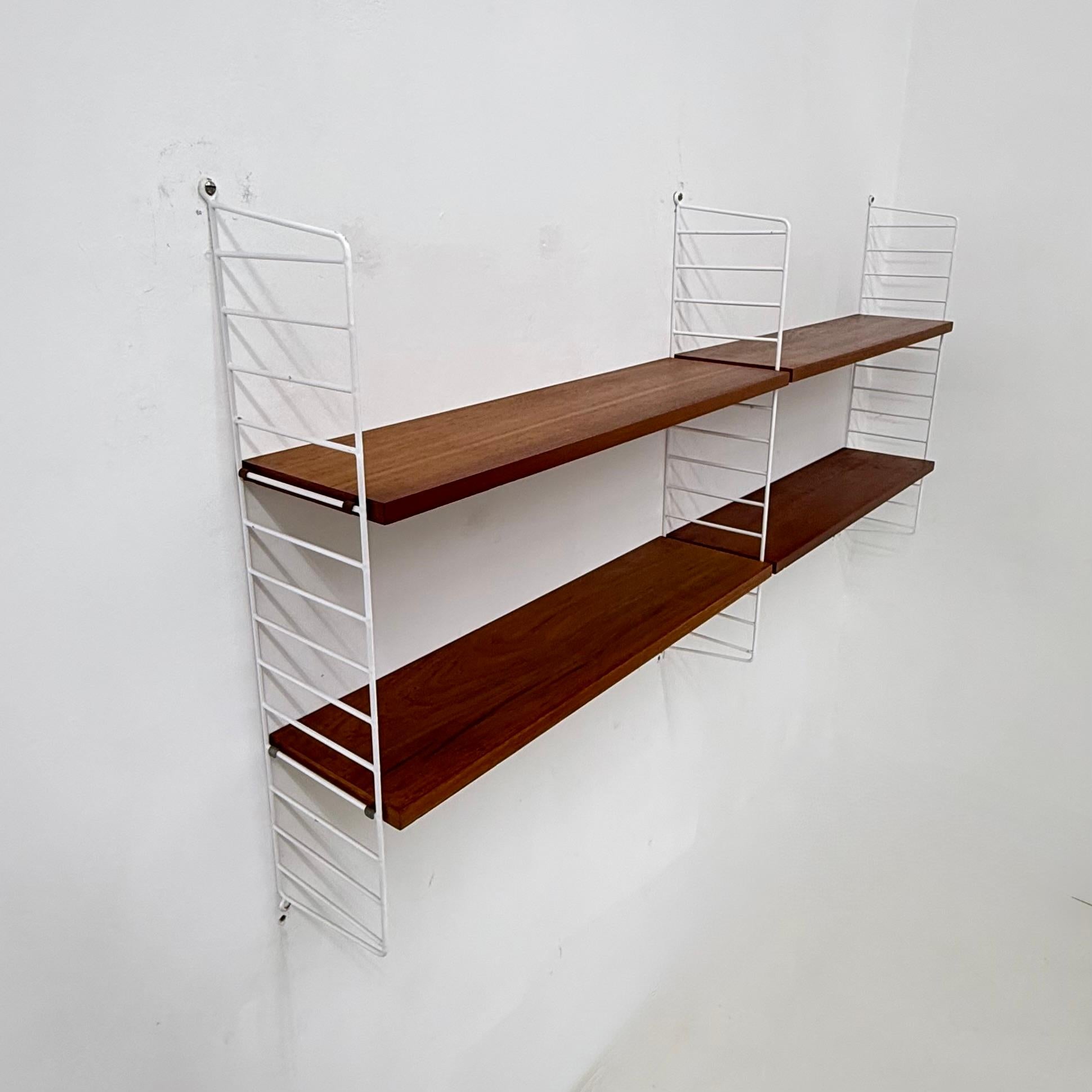 Mid-Century Nisse Strinning string design teak wall unit , 1960s For Sale 2