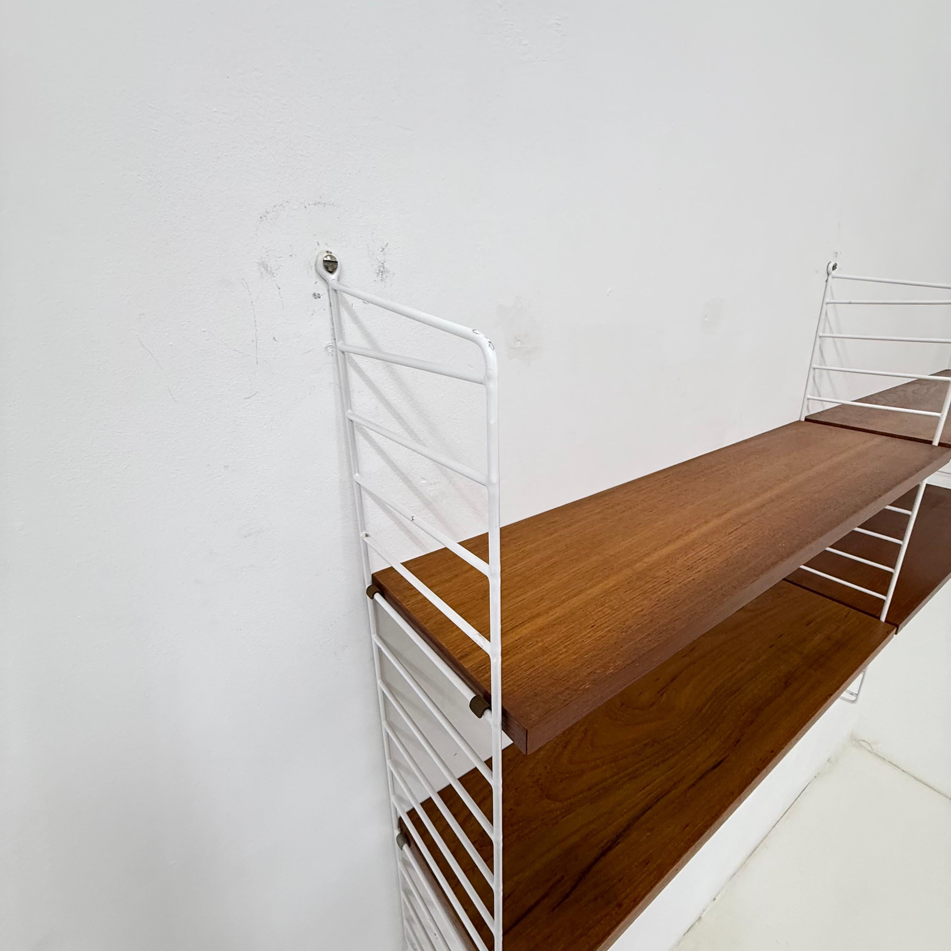 Mid-Century Nisse Strinning string design teak wall unit , 1960s For Sale 3