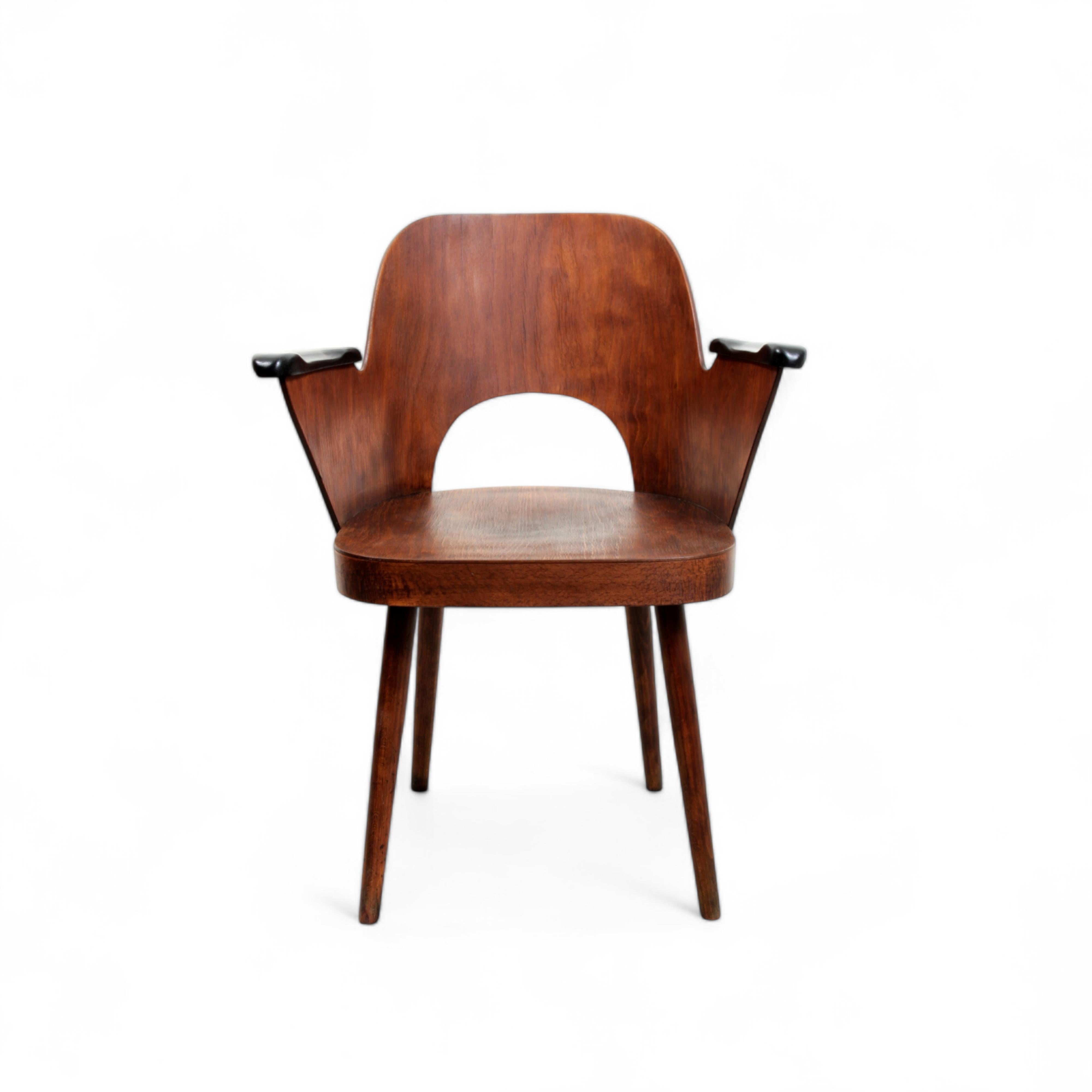 Mid-Century Modern Mid Century No.515 armchair by Oswald Haerdtl for Thonet/TON For Sale