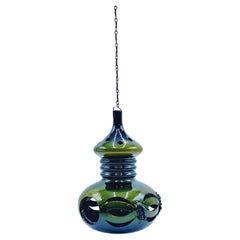 Mid-Century Nordic Ceramic Tealight & Plant Hanger Pendant, c.1960s