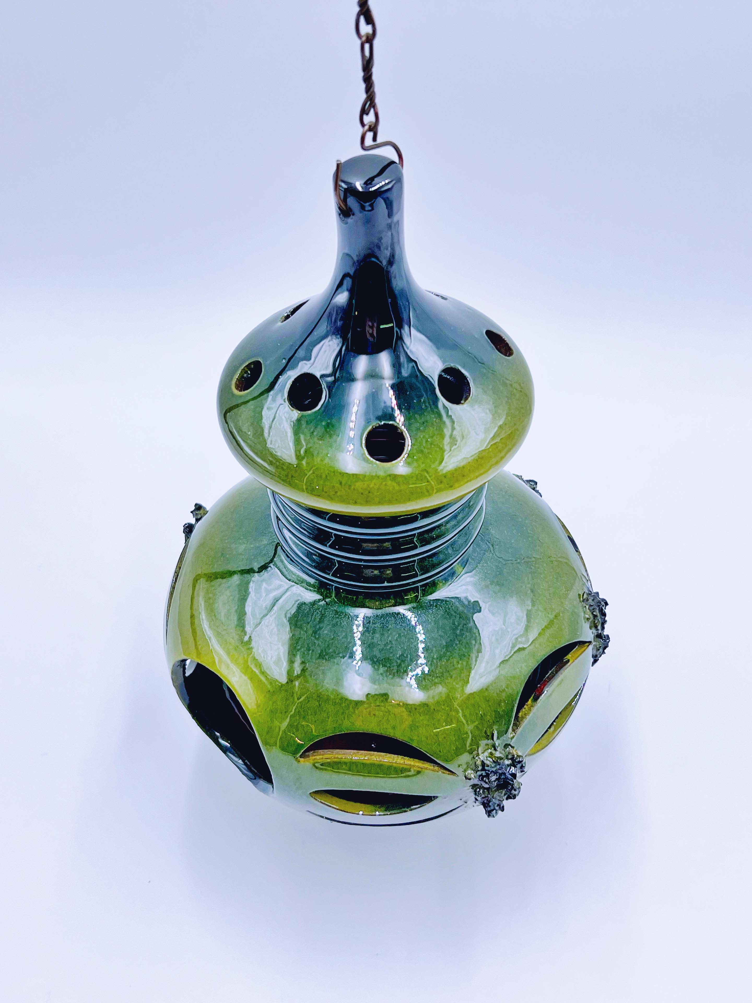 Colgante de cerámica nórdica de mediados de siglo para candelitas y plantas, c.1960 en Bueno estado para la venta en Skien, NO