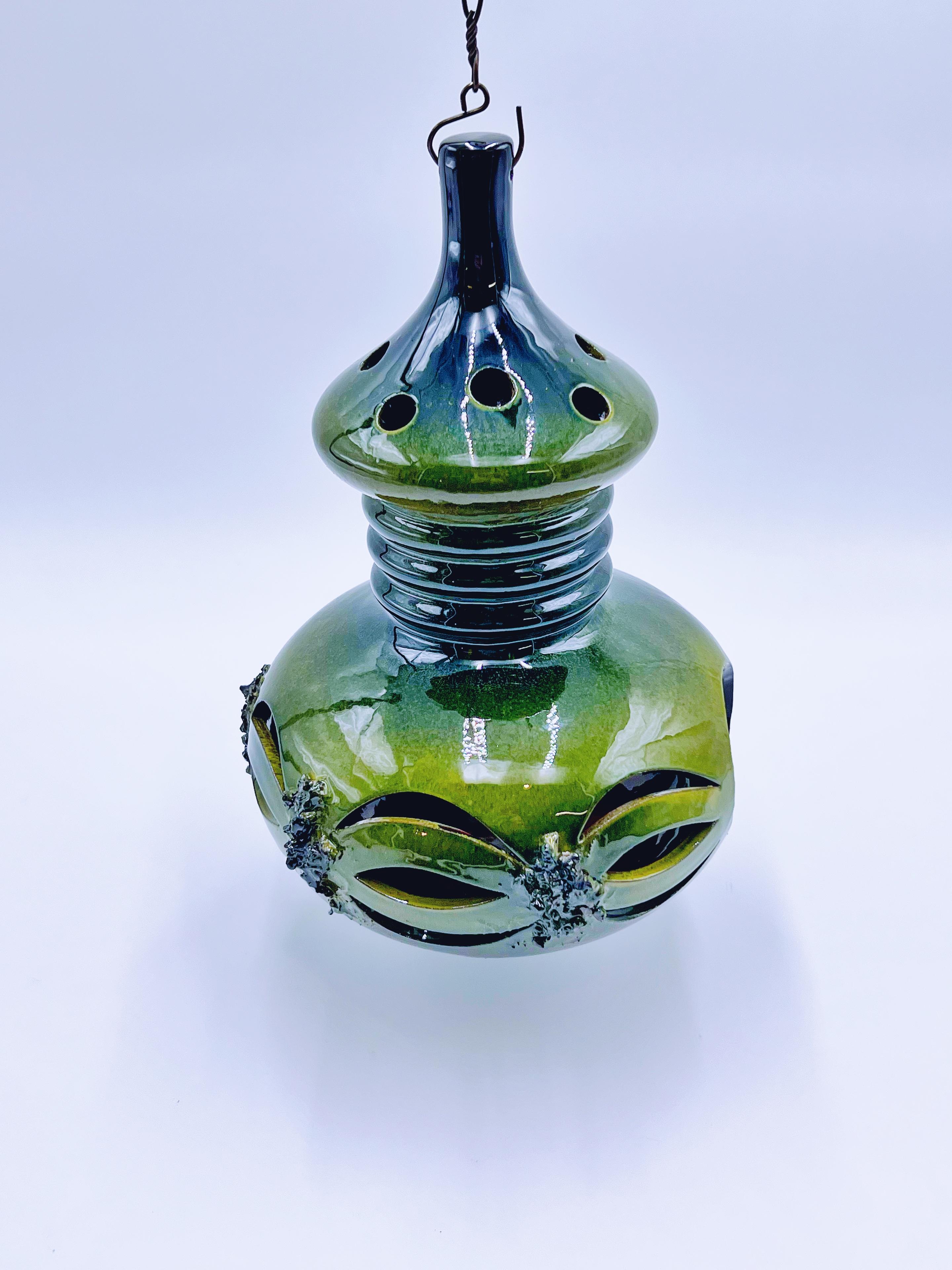 Colgante de cerámica nórdica de mediados de siglo para candelitas y plantas, c.1960 Cerámico en venta