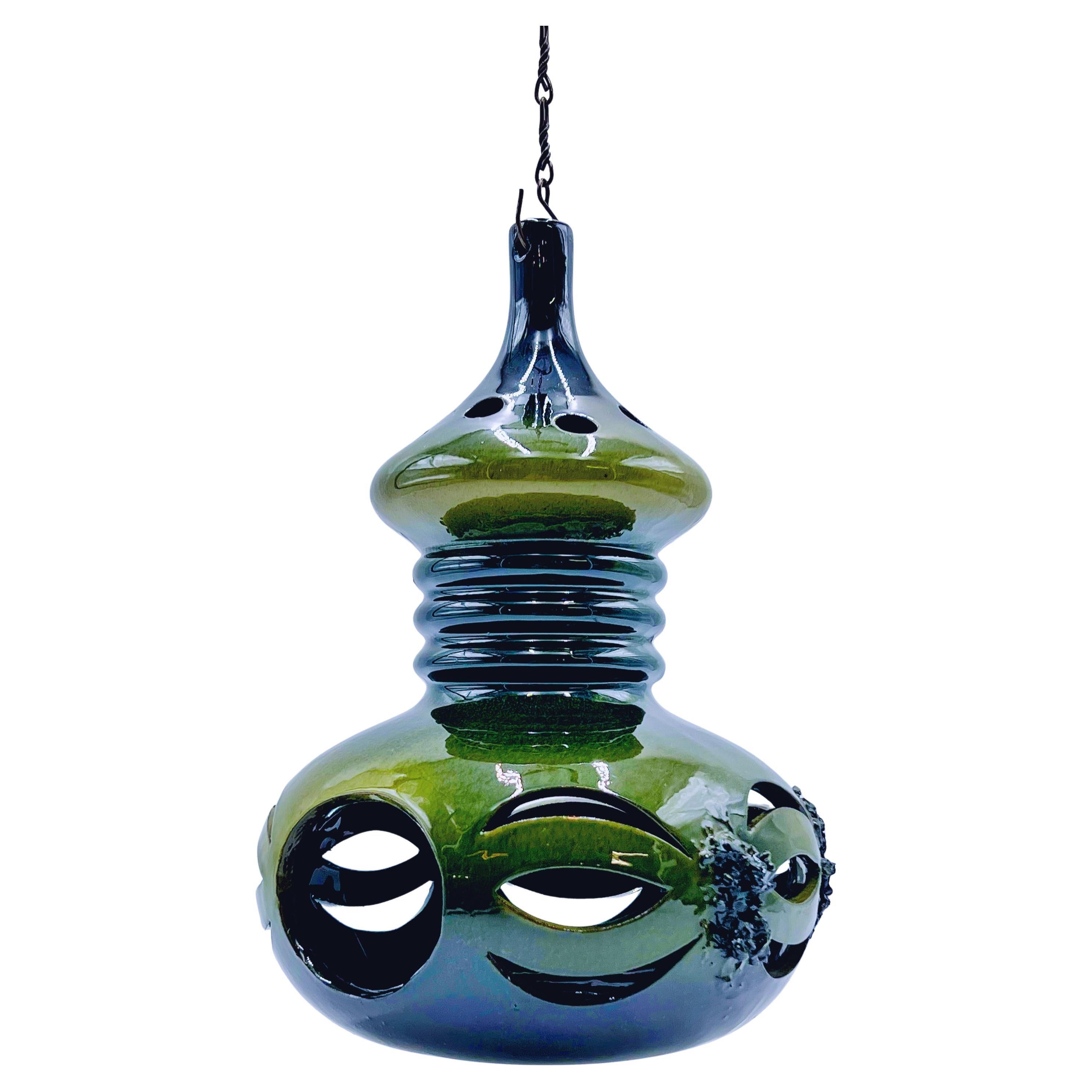 Colgante de cerámica nórdica de mediados de siglo para candelitas y plantas, c.1960 en venta