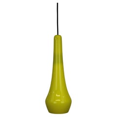 Midcentury Nordic Yellow Glass Pendant Lamp