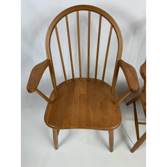 Mid-Century Nordisk Andels-Eksport Teak Captain Chairs, a Pair