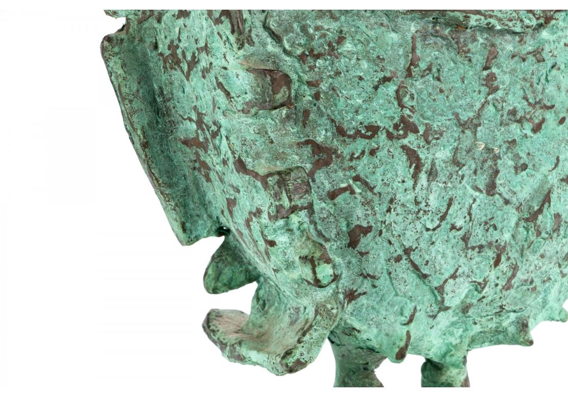 Norma Flanagan Brutalist Bronze Eule Skulptur Mitte des Jahrhunderts im Angebot 4