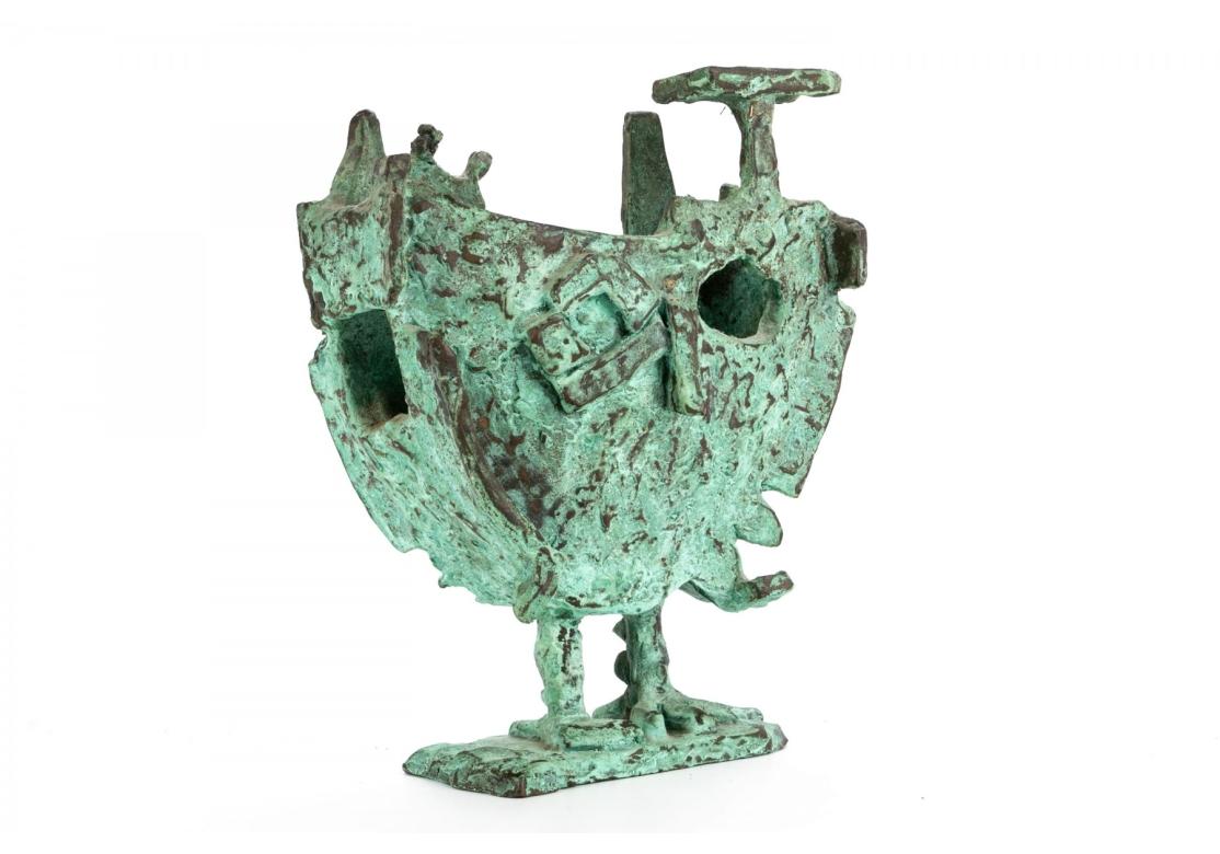 Norma Flanagan Brutalist Bronze Eule Skulptur Mitte des Jahrhunderts (Brutalismus) im Angebot