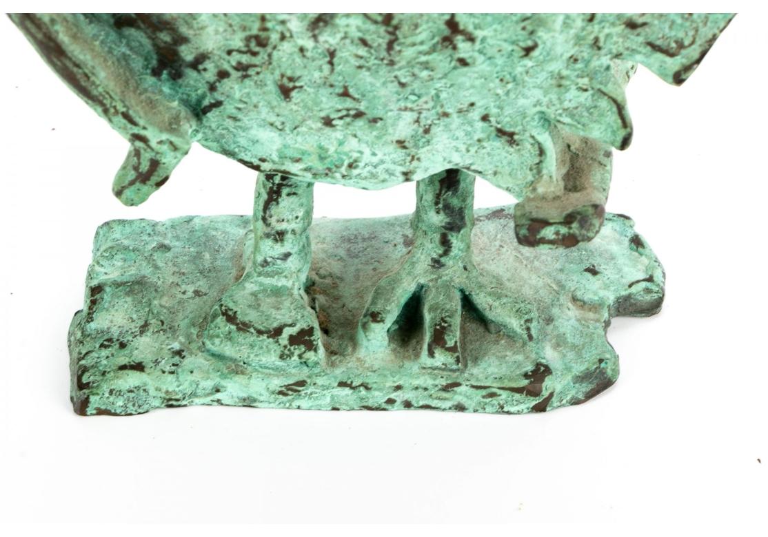Norma Flanagan Brutalist Bronze Eule Skulptur Mitte des Jahrhunderts (20. Jahrhundert) im Angebot