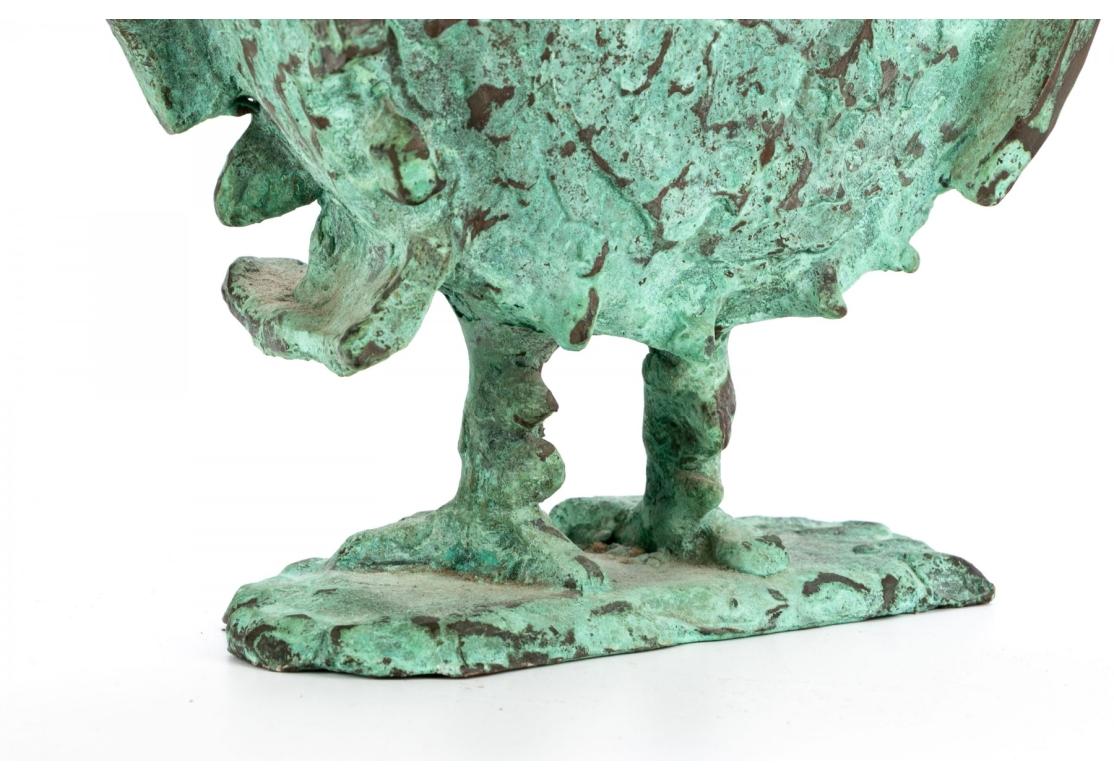Norma Flanagan Brutalist Bronze Eule Skulptur Mitte des Jahrhunderts im Angebot 3