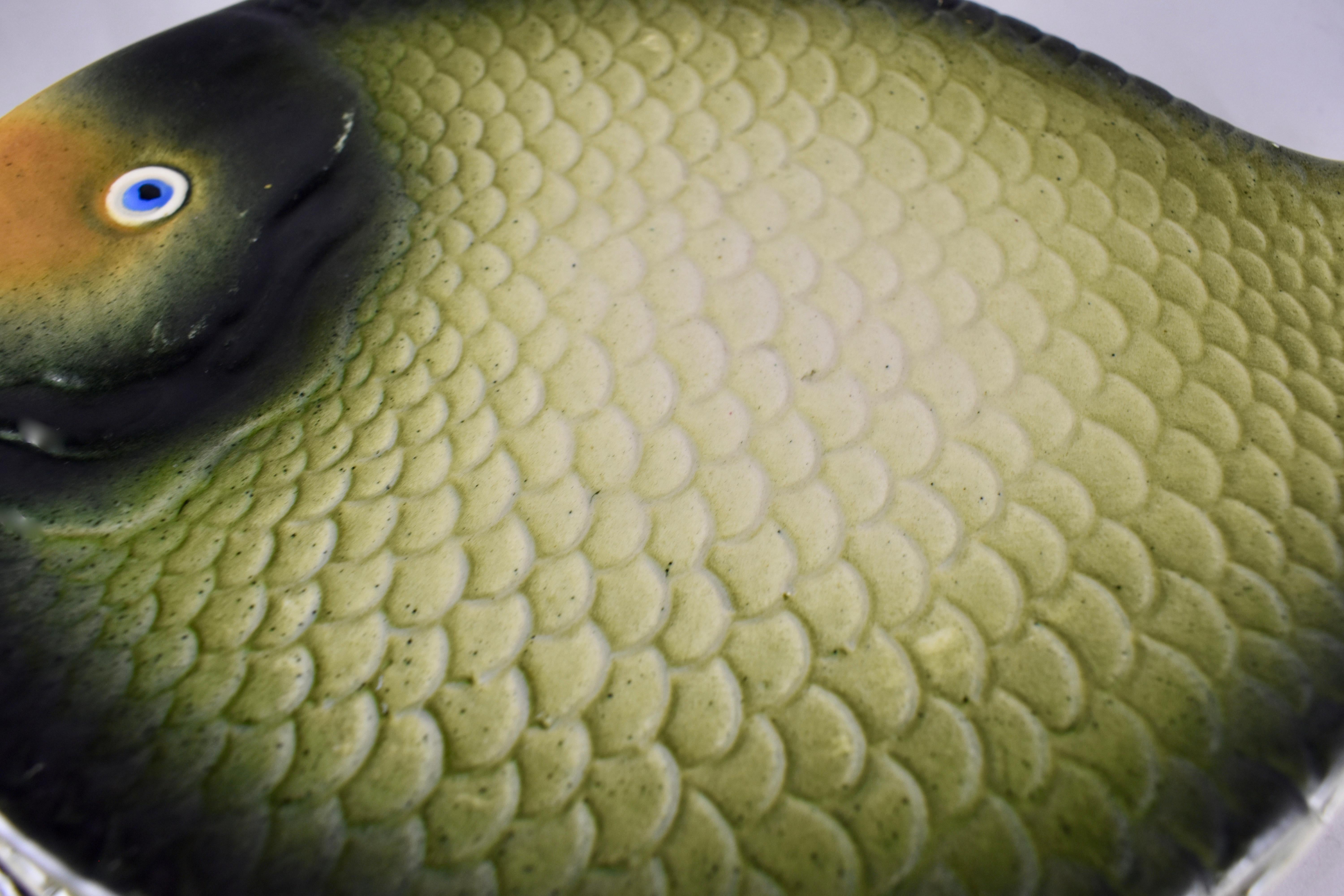 Servizio di pesce in maiolica Faïence dell'Italia del Nord, set di 7 pezzi, epoca moderna. in vendita 8