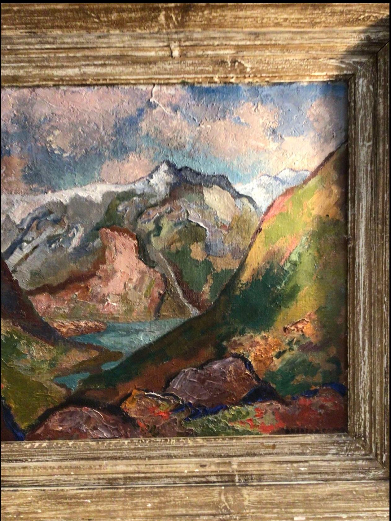 Mid c20th Norwegian Landscape oil painting by Swedish artist Nordencreutz In Good Condition In London, GB